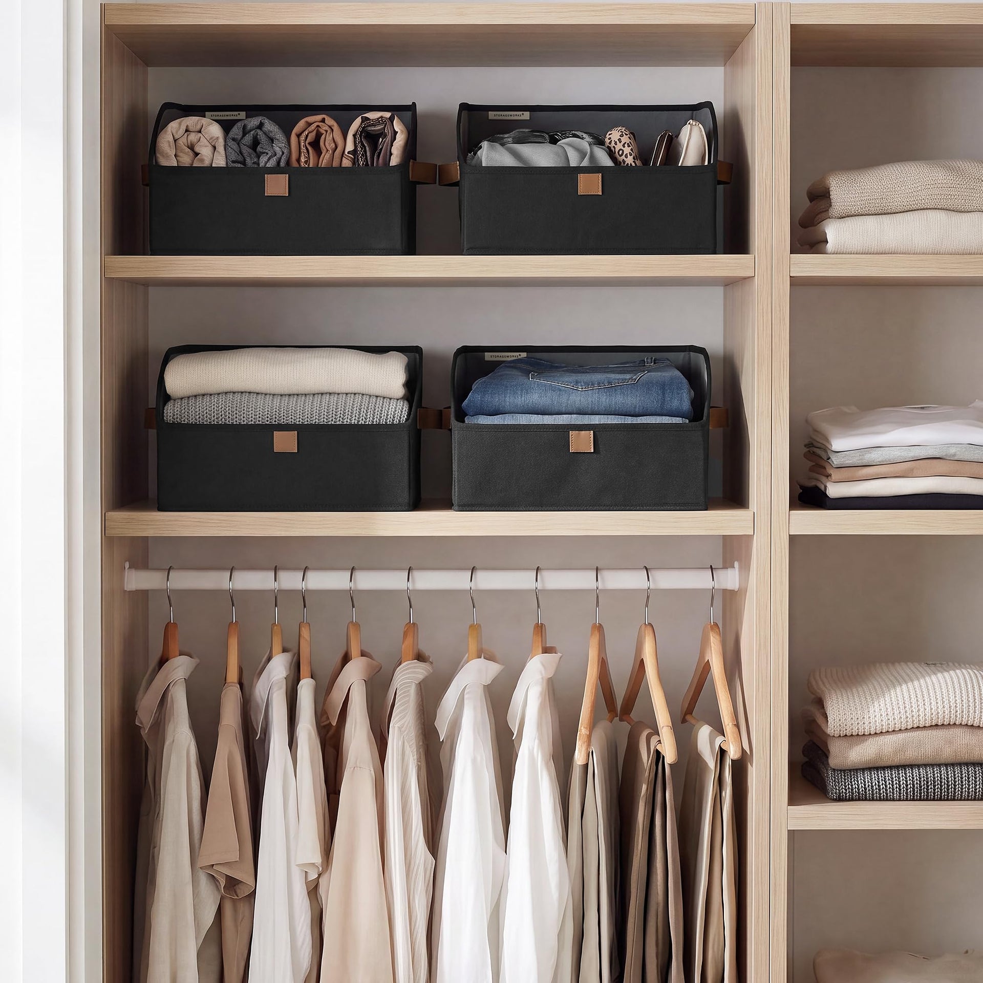 Closet Storage Bins Trapezoid (3 Count)