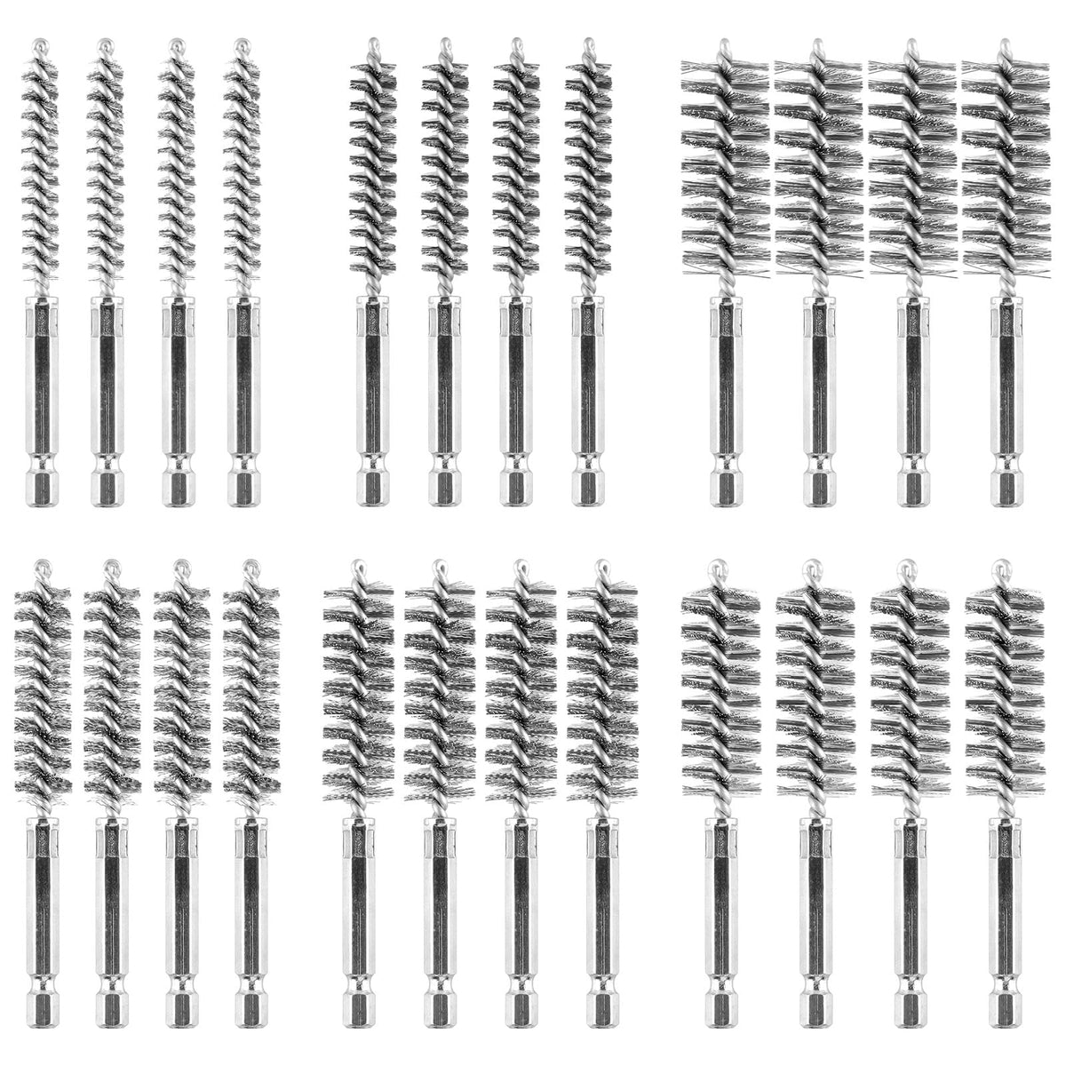 24 pcs Bore Brush for Drill with 1 (24 Count)
