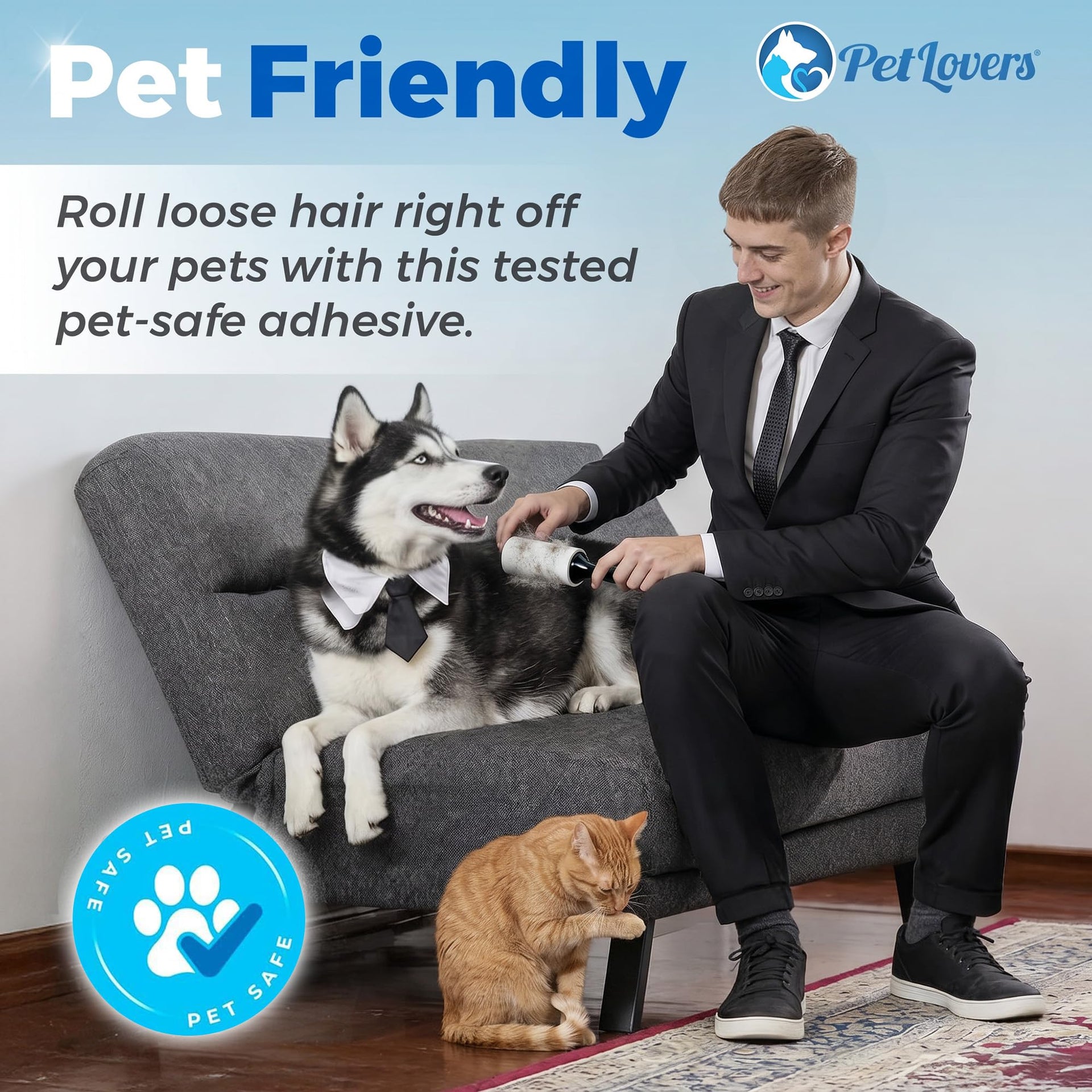 Extra Sticky Lint Roller Mega Value Set 500 Sheets for Pet Hair Removal and Clothes