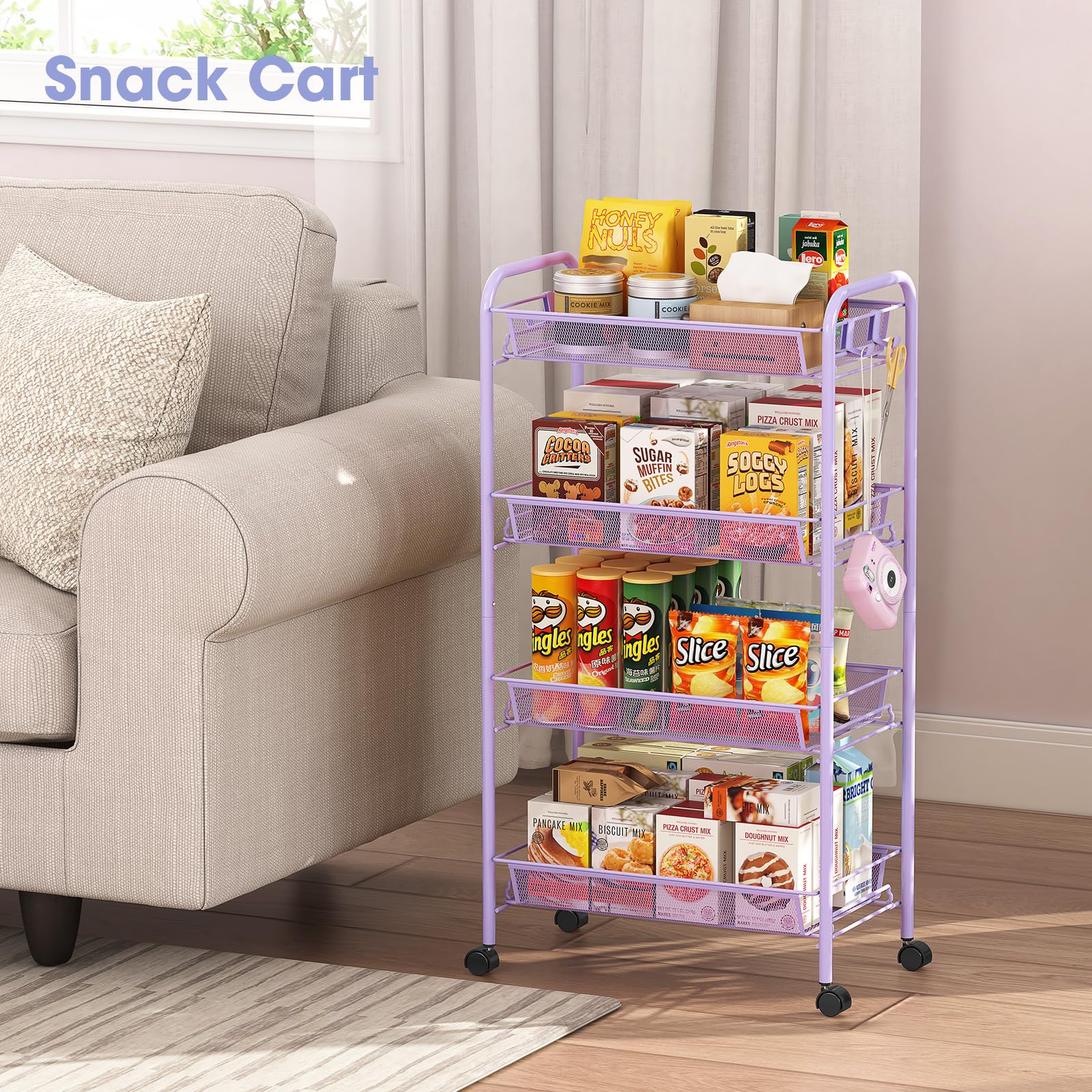 4 Tier Rolling Cart (4 Count)