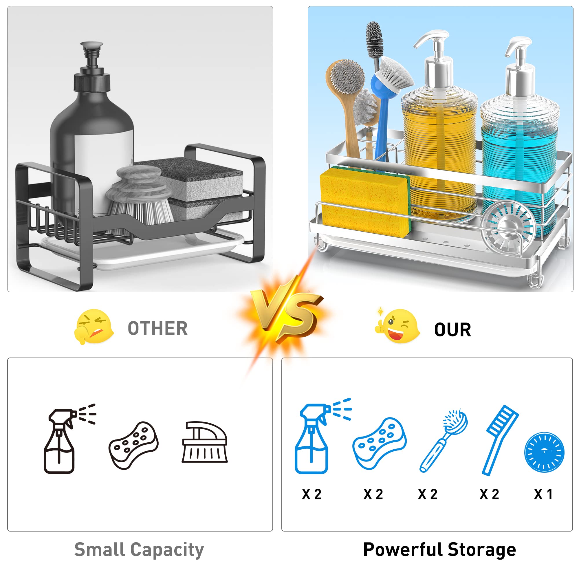 Stainless Steel Sponge Holder for Kitchen