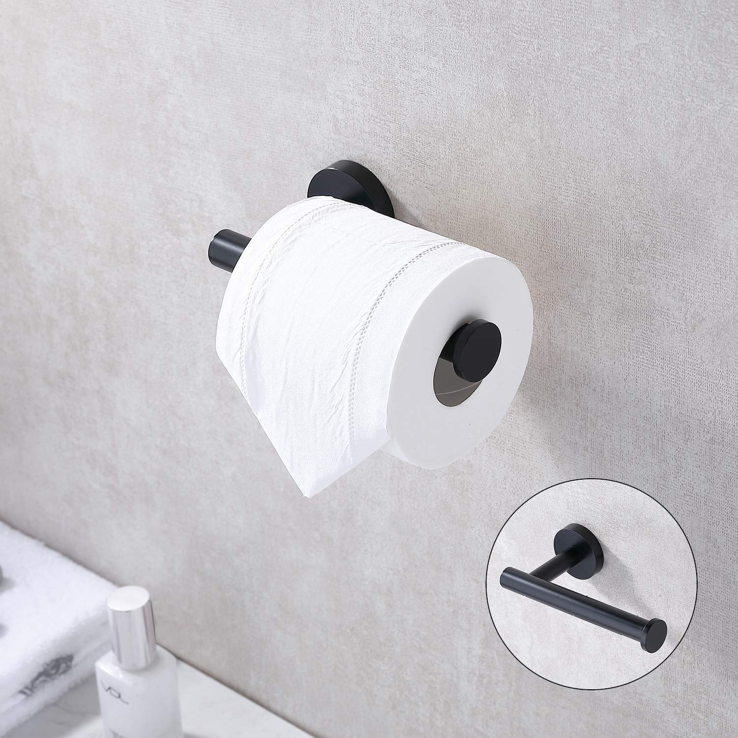 Matte Black Toilet Paper Holder SUS304 Stainless Steel