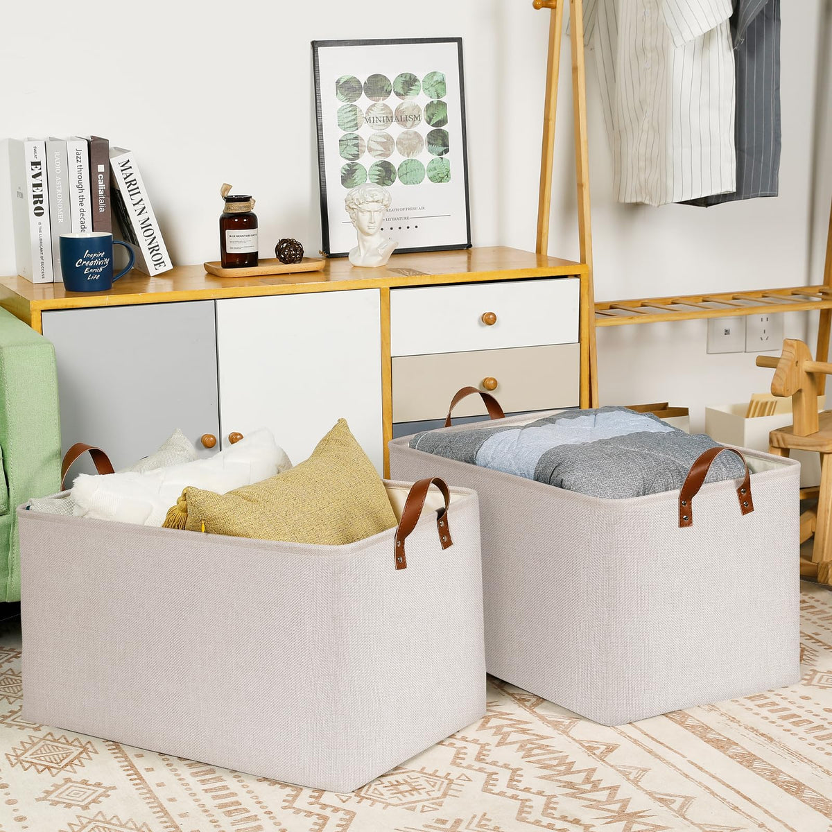 Beige Storage Baskets for Organizing
