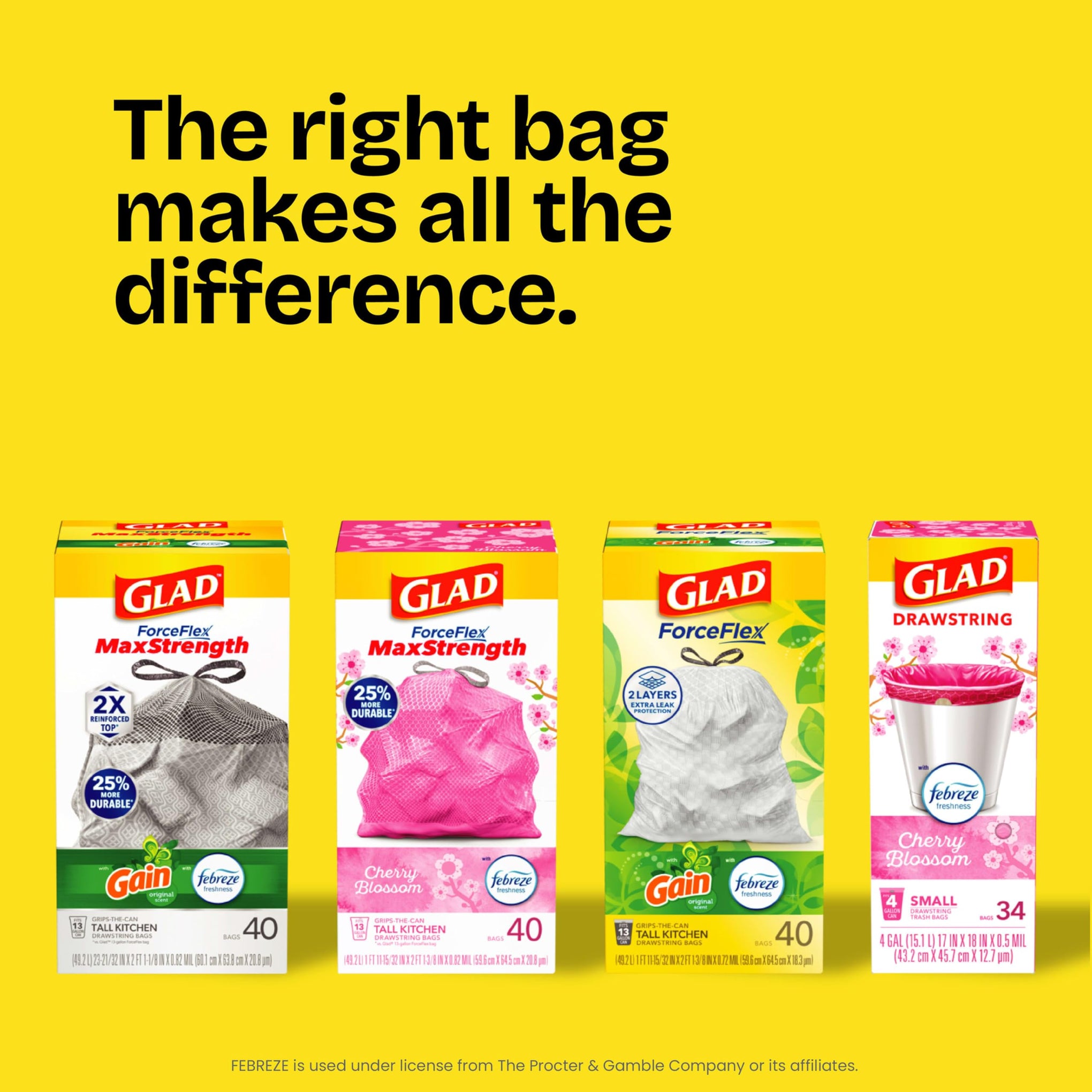 Trash Bags ForceFlex Tall Garbage Bags (80 Count)