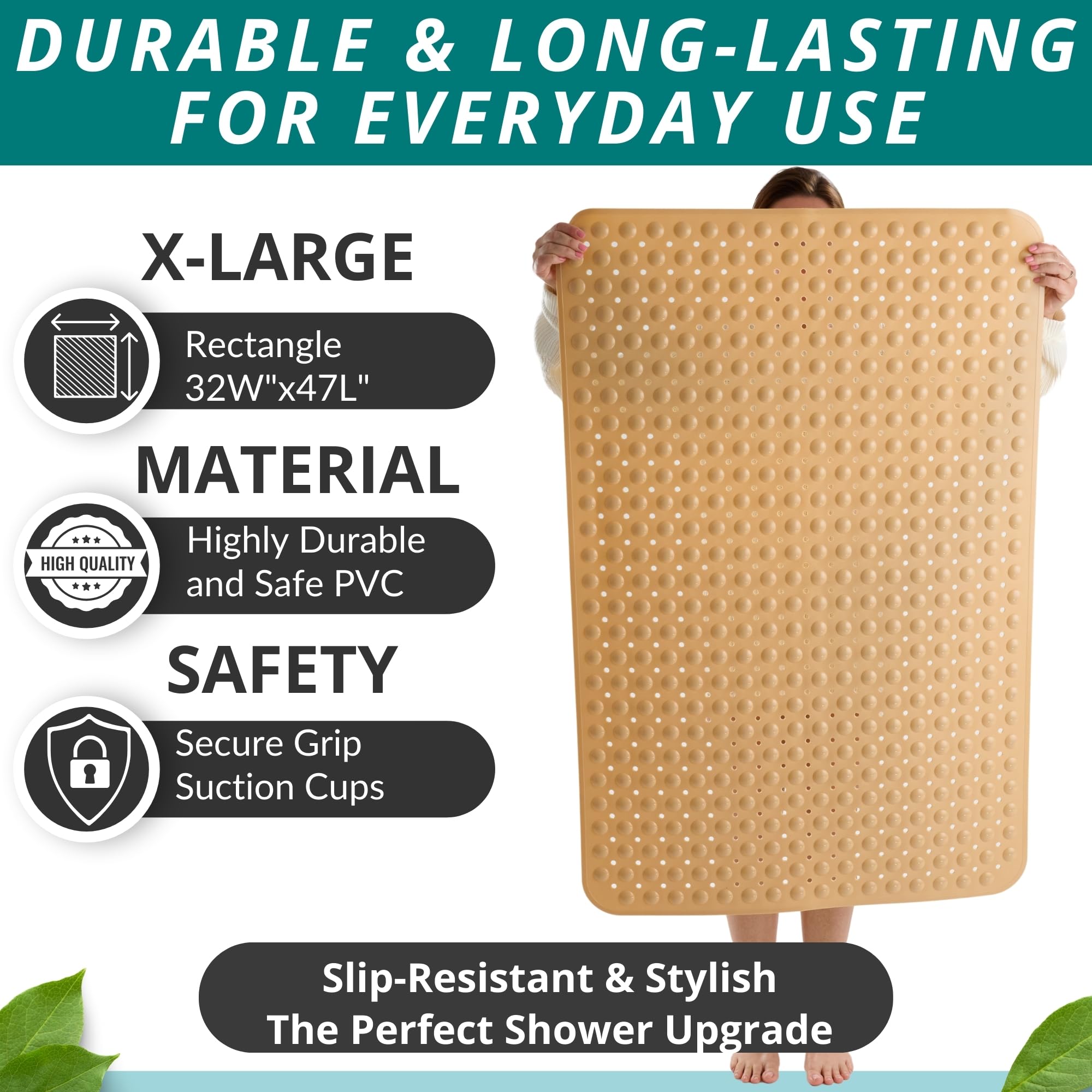 Extra Large Shower Mat Non Slip