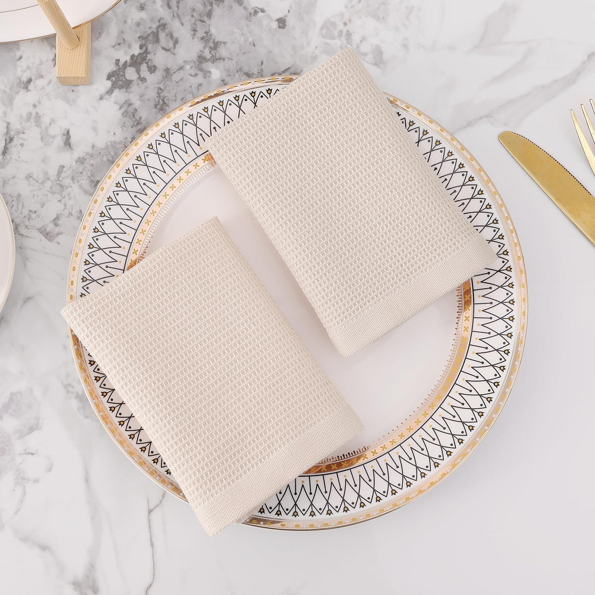 100% Cotton Waffle Weave Dish Cloths (8 Count)