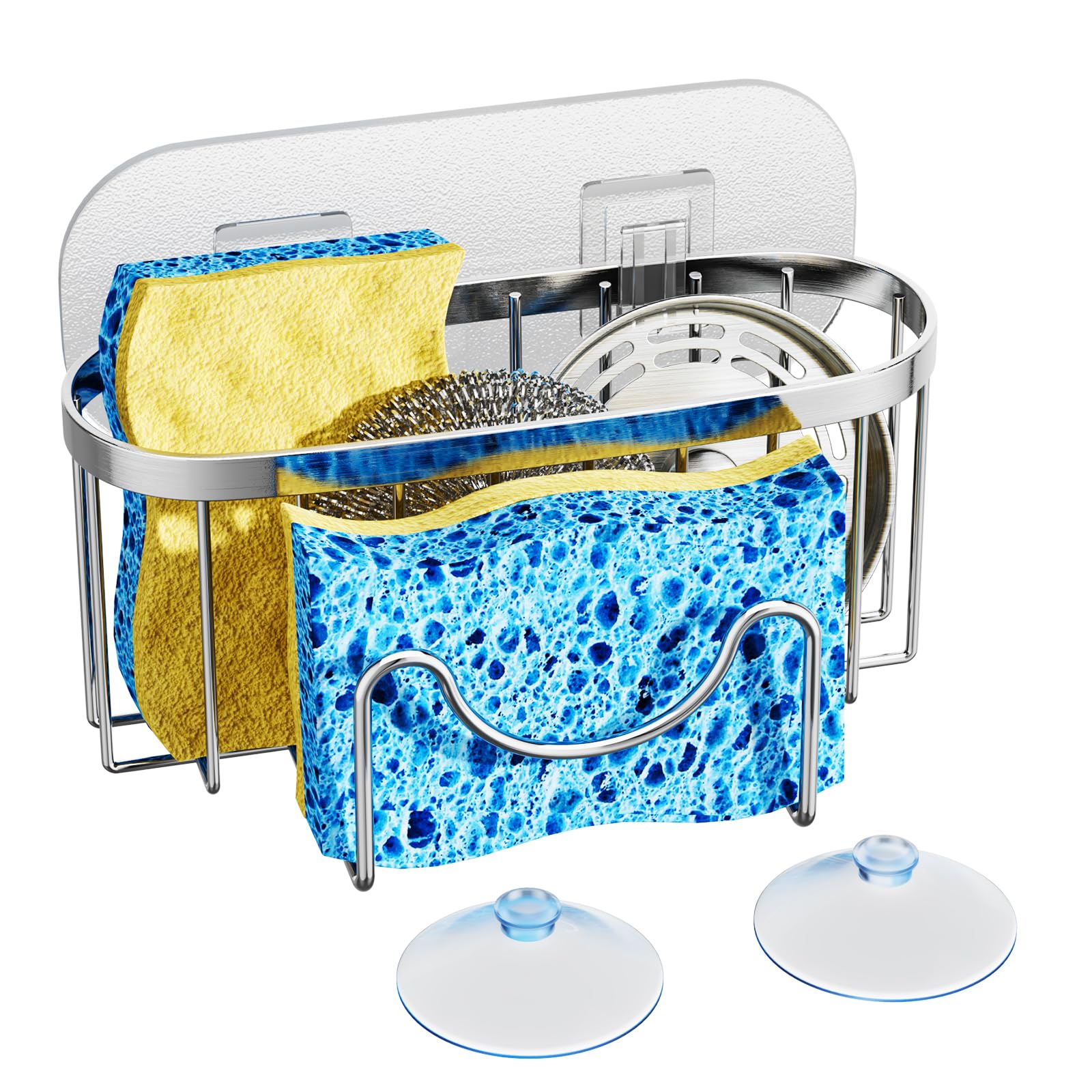 Multifunctional Adhesive Kitchen Sink Organizer with M
