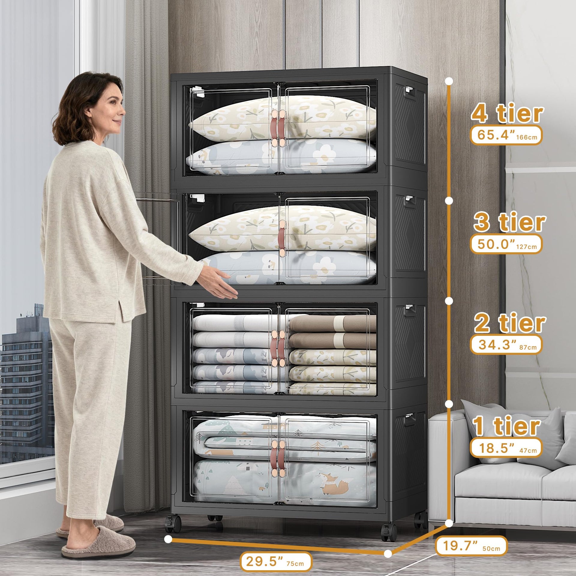 672QT Lockable Plastic Storage Bins