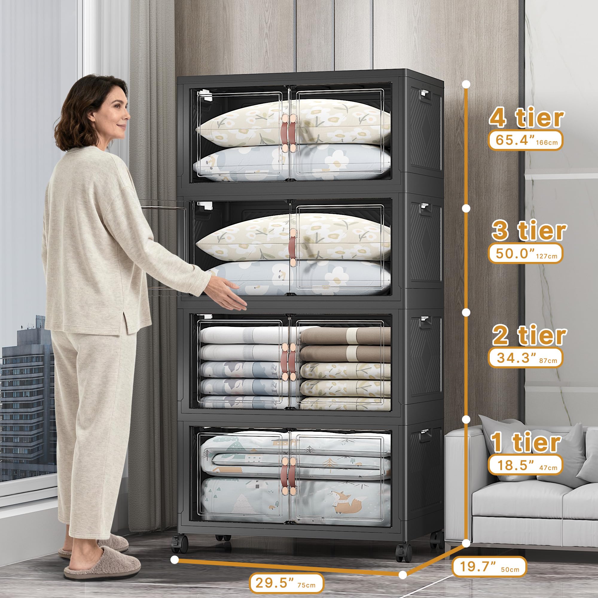 672QT Lockable Plastic Storage Bins