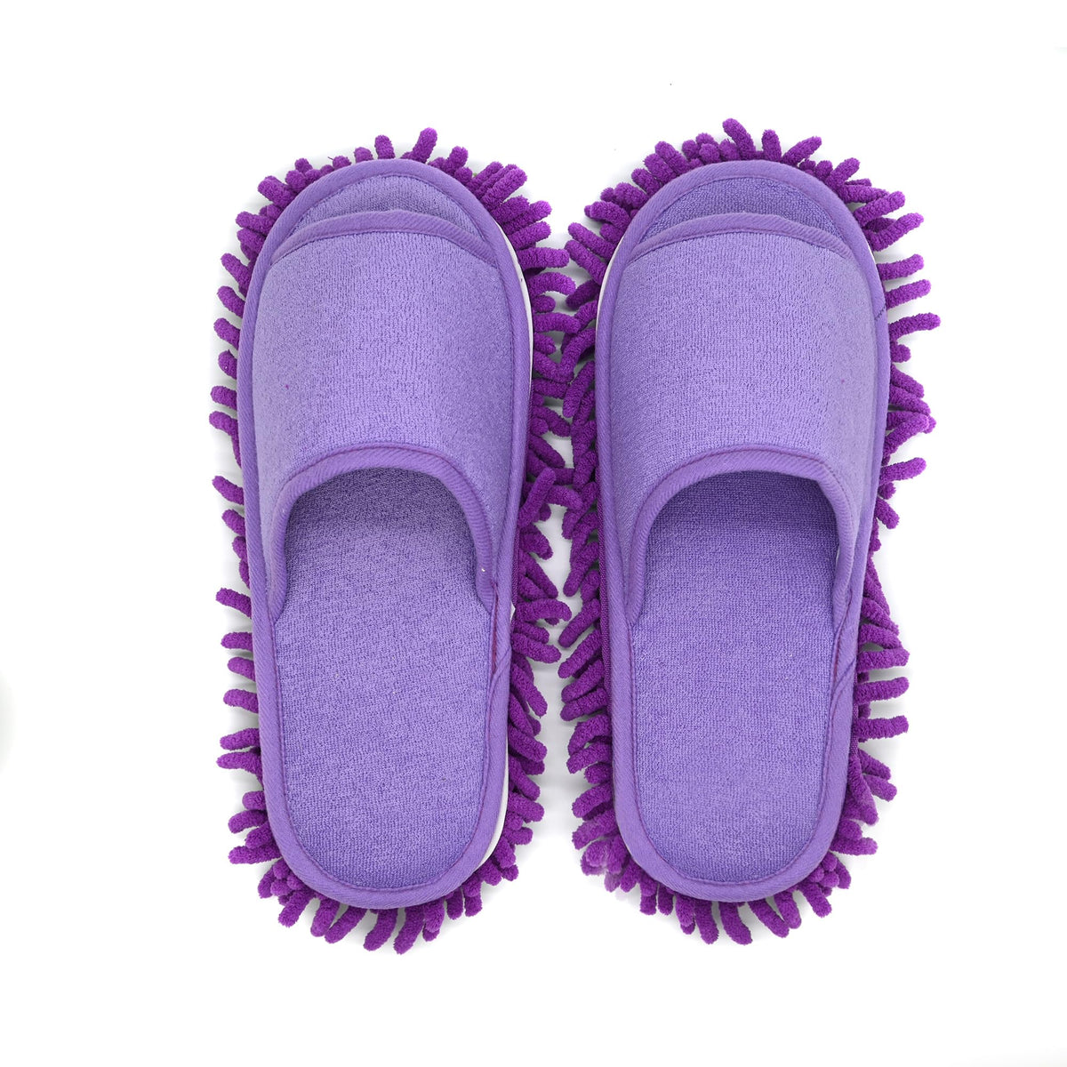 Women's Microfiber Floor Cleaning Mop Slippers with Terry Towel Fabric