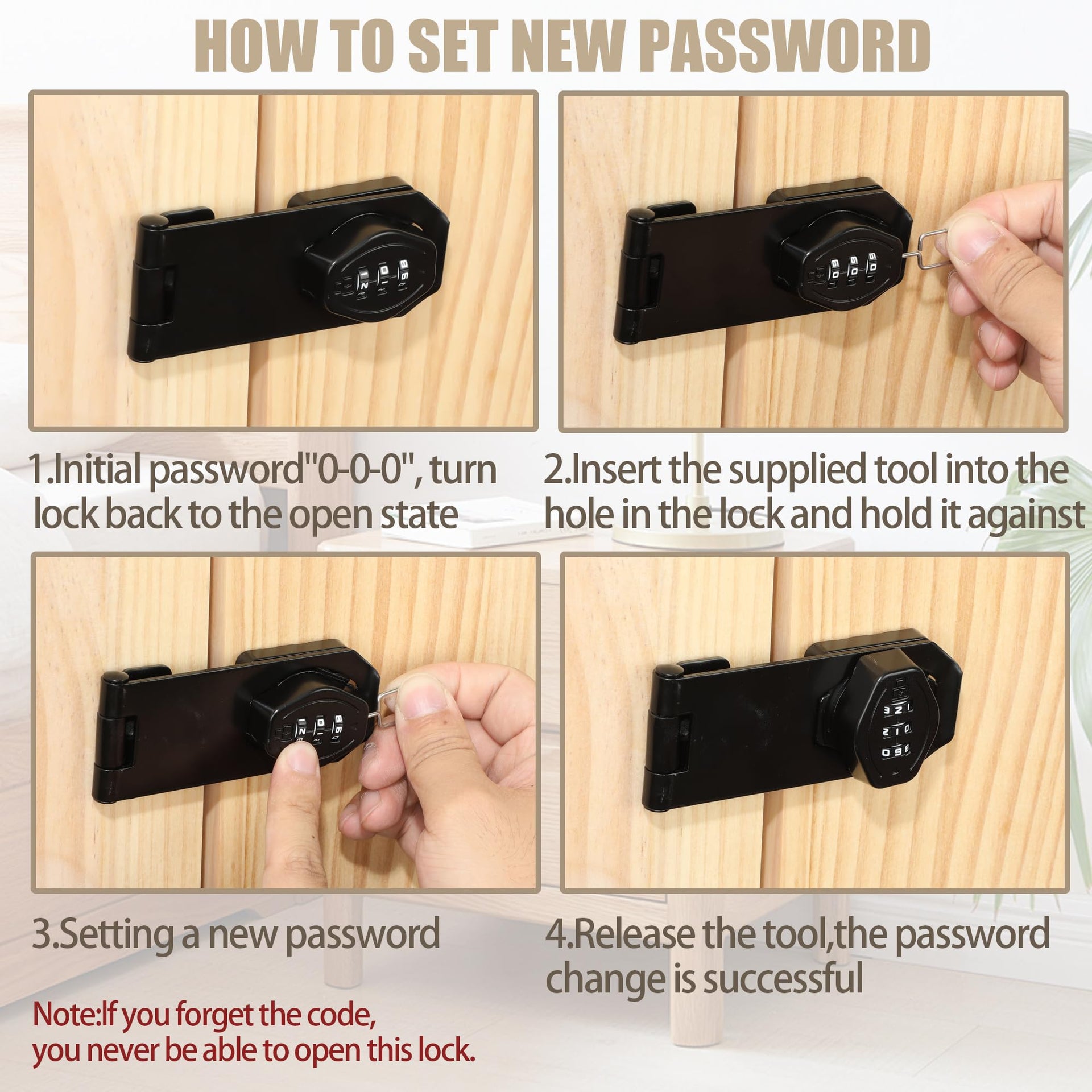 Password Rotary Hasp Locks