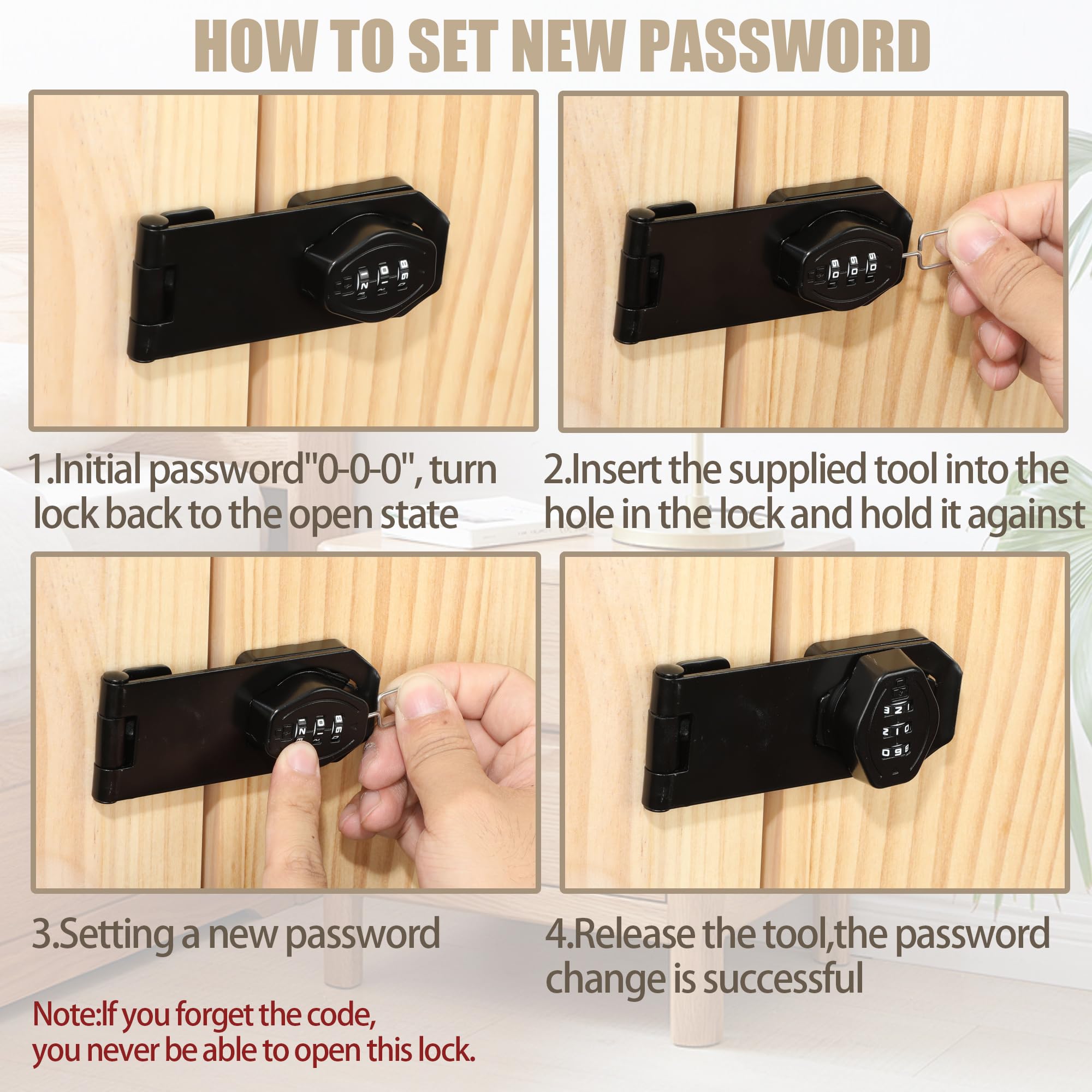 Password Rotary Hasp Locks