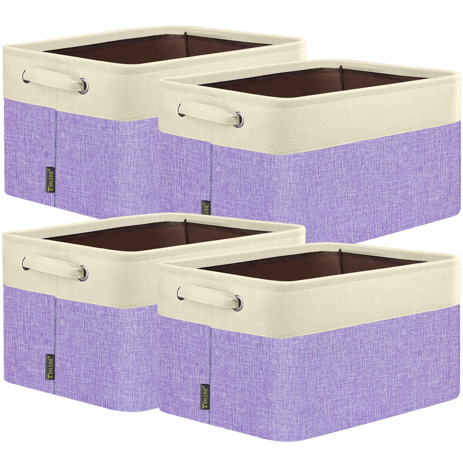 4 Pack Fabric Closet Storage Bins for Shelves (4 Count)