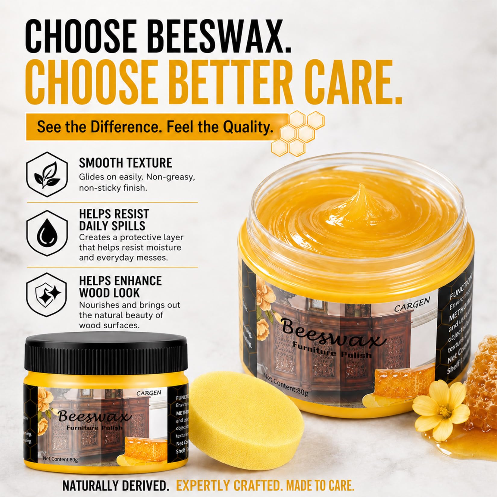 3PCS Beeswax Wood Polish (8.46 Ounce)