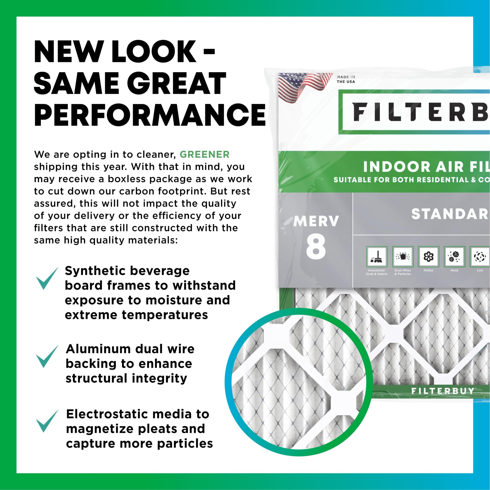 20x27x1 Air Filter MERV 8 Dust & Allergy Defense (6 Count)
