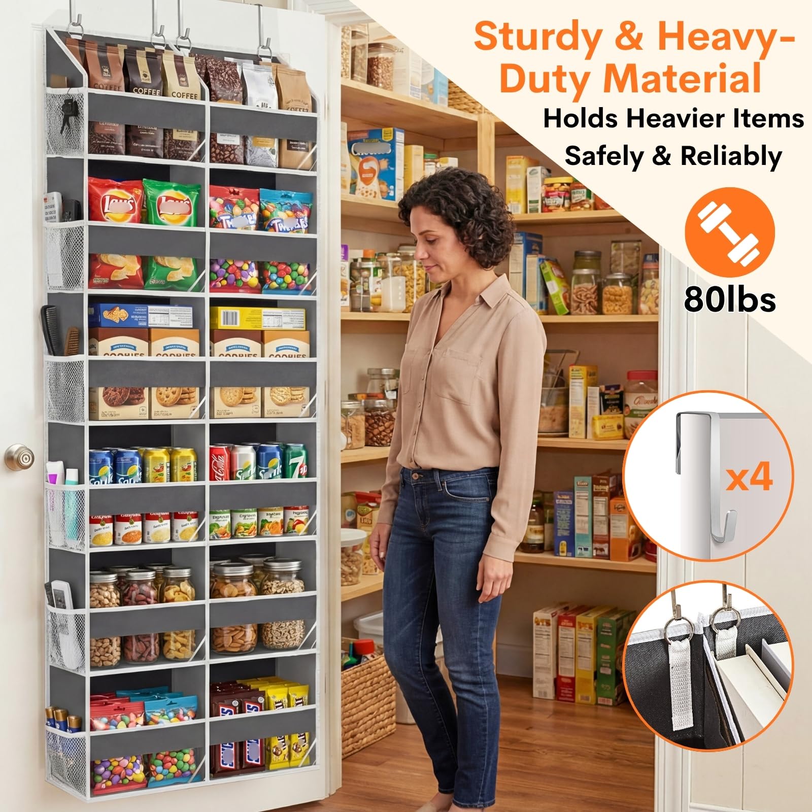 2 Pack Over The Door Organizer 6 Tiers