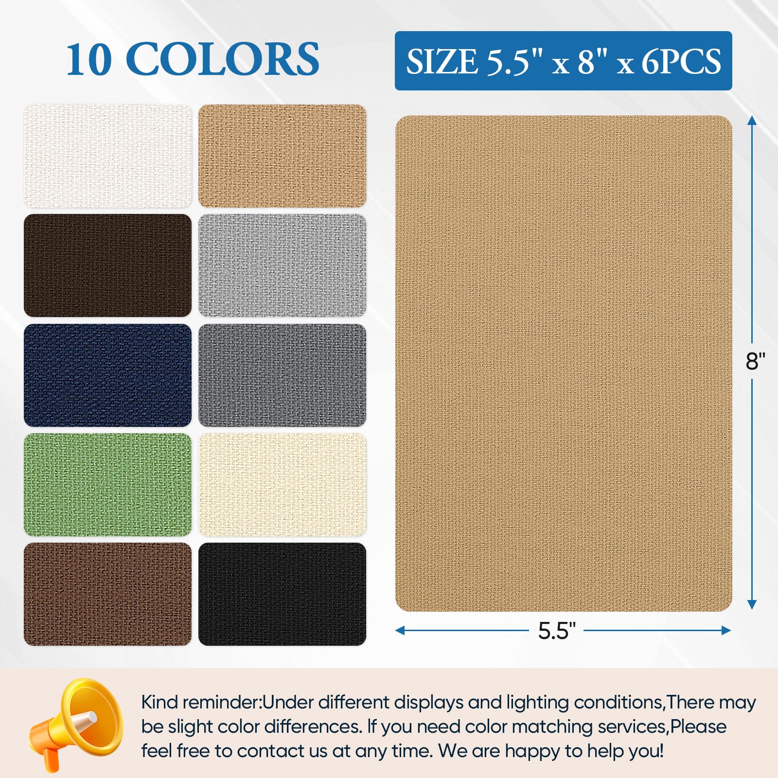 Canvas Repair Patch 5.5 x 8 Inches 6Pcs Self (6 Count)