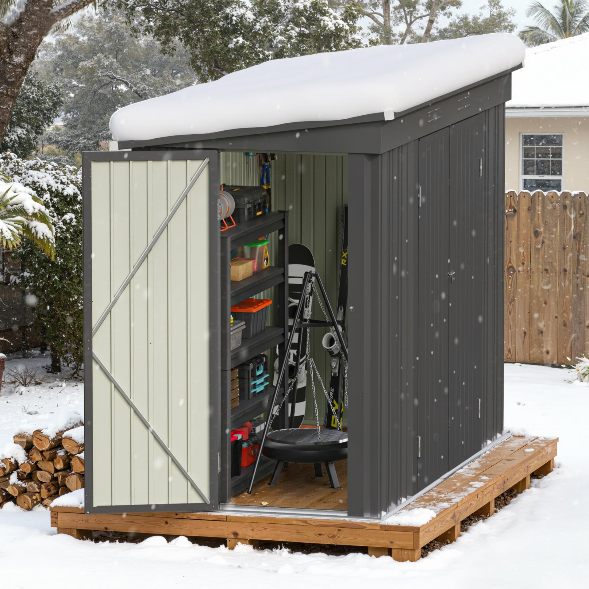 8x4FT Outdoor Storage Shed
