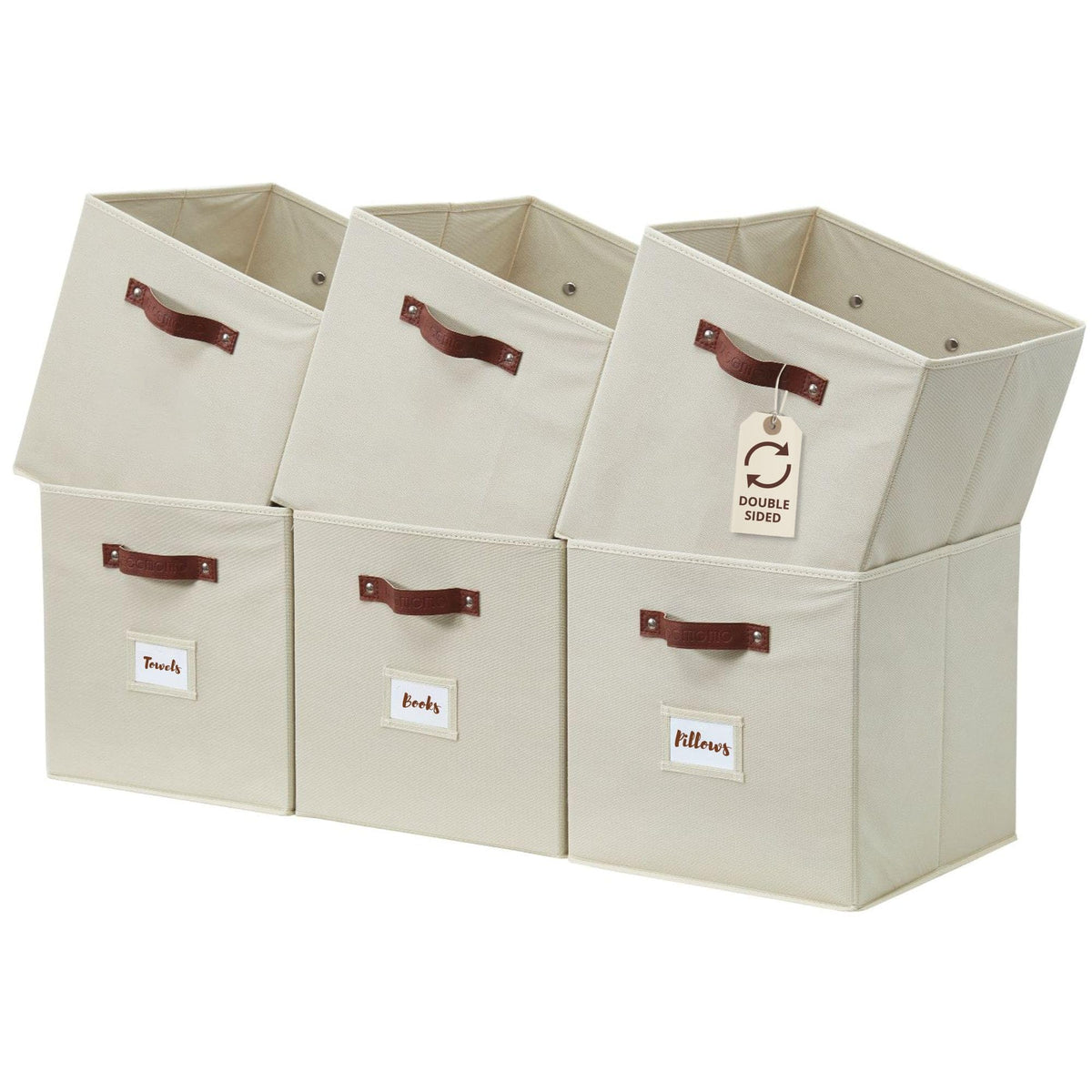 Storage Bins Cube Storage Bin with Labels (6 Count)