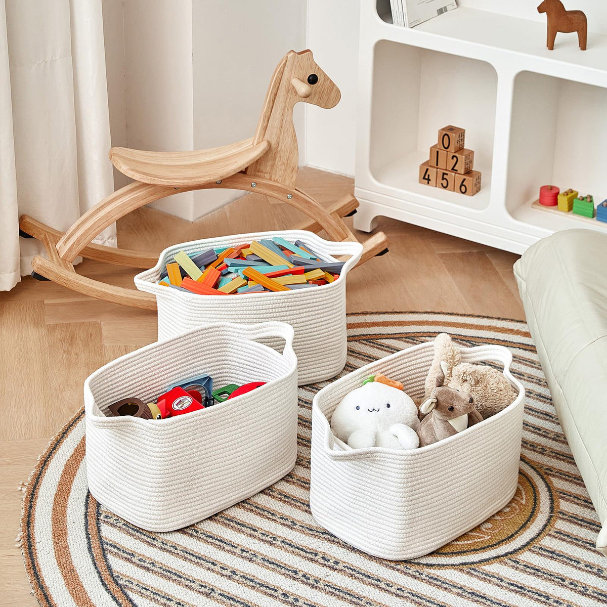 Cotton Rope Basket Set of 3 (3 Count)