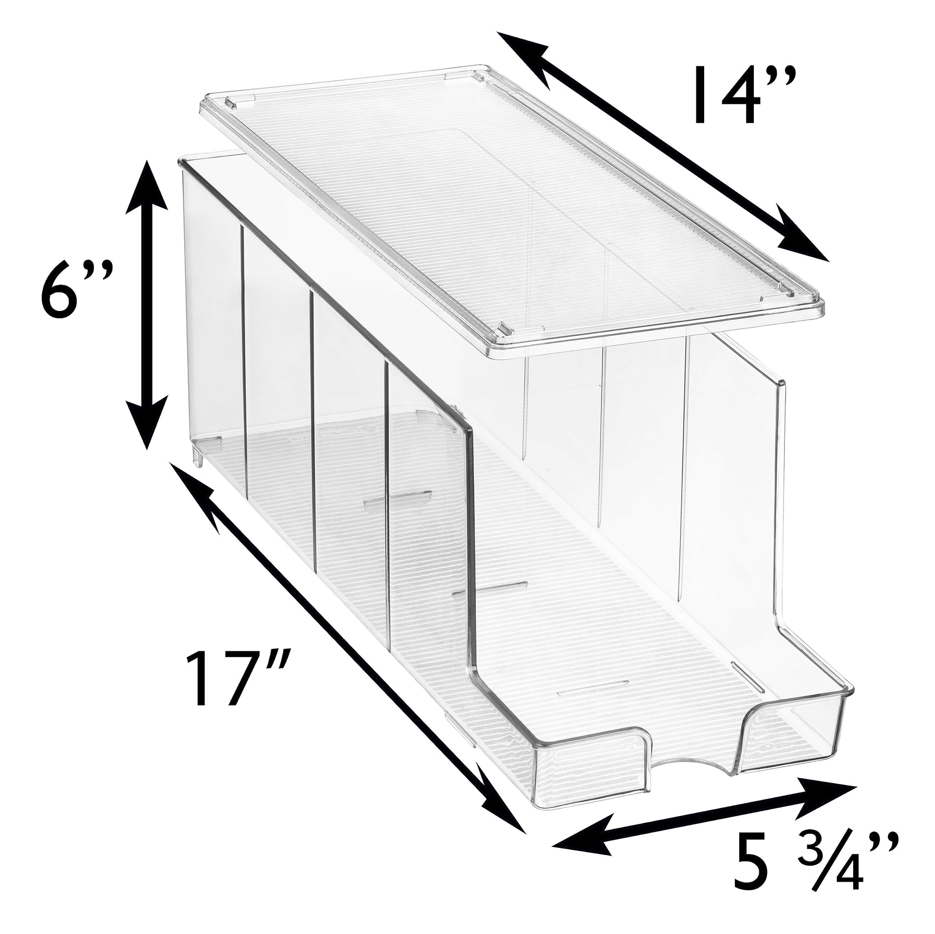 Soda Can Organizer Dispenser for Refrigerator (2 Count)