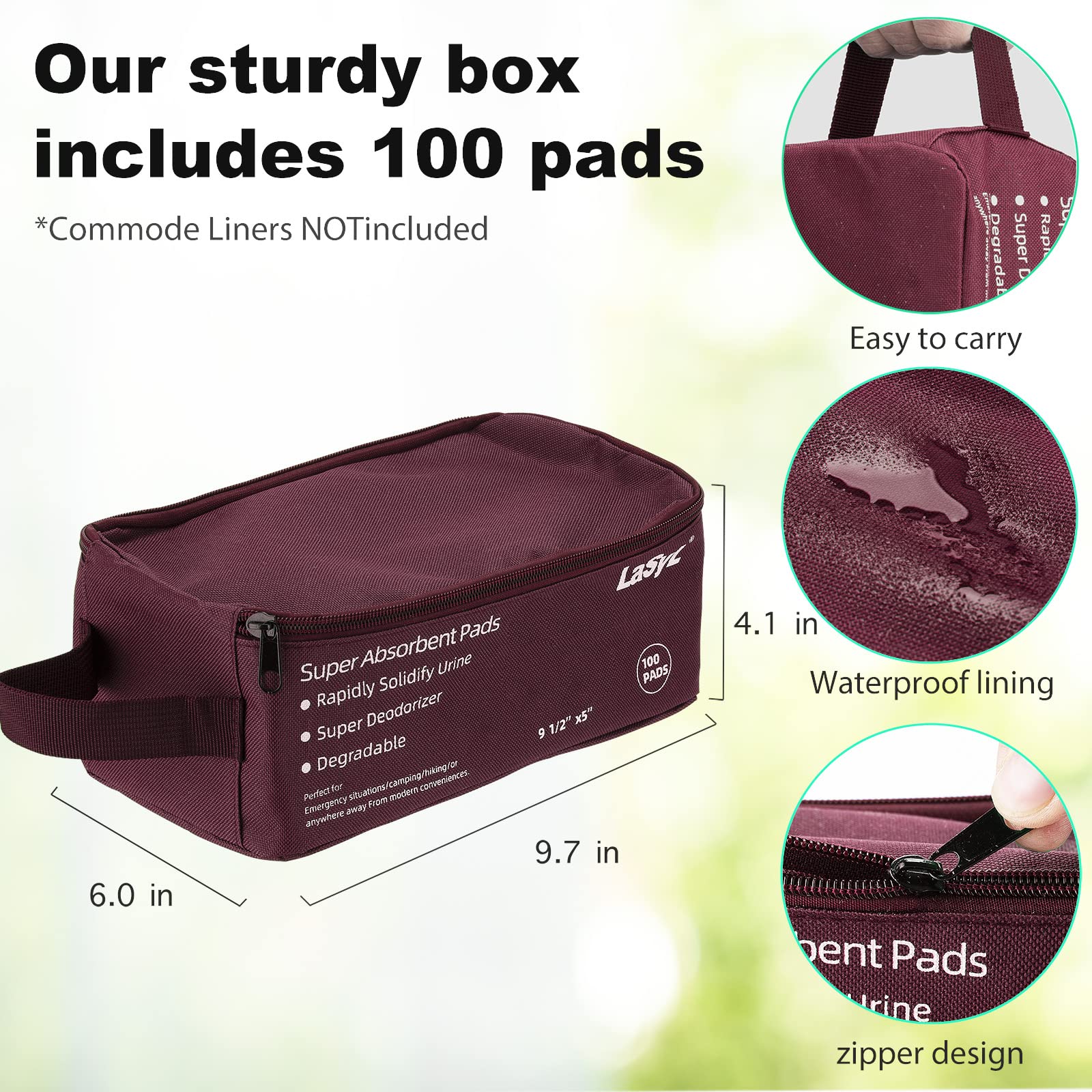 Super Absorbent Commode Pads (100 Count)
