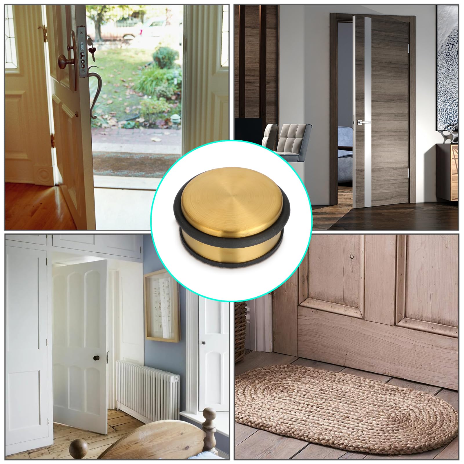 Heavy Duty Floor Door Stopper No Drill