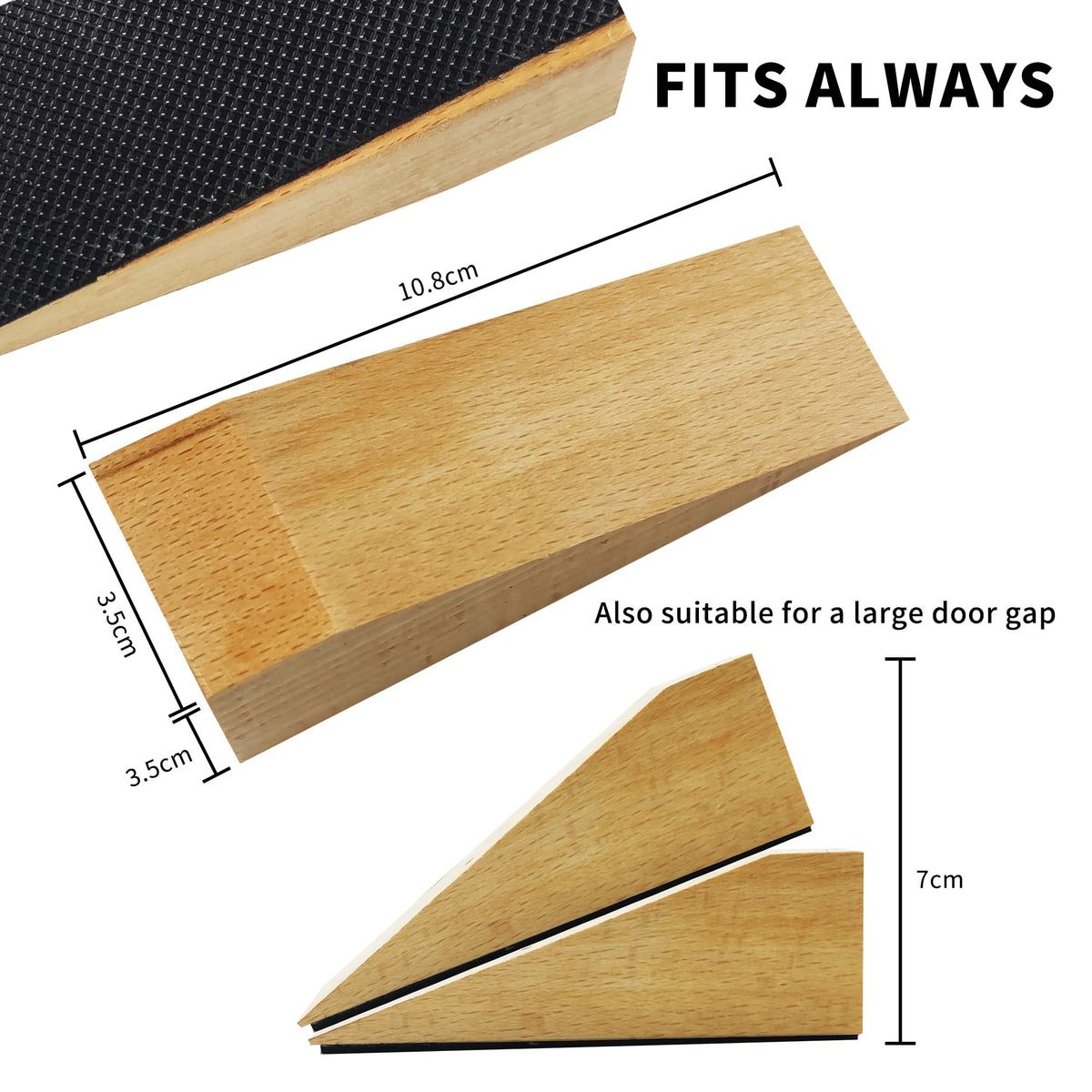 2 Pack Wooden Door Stop