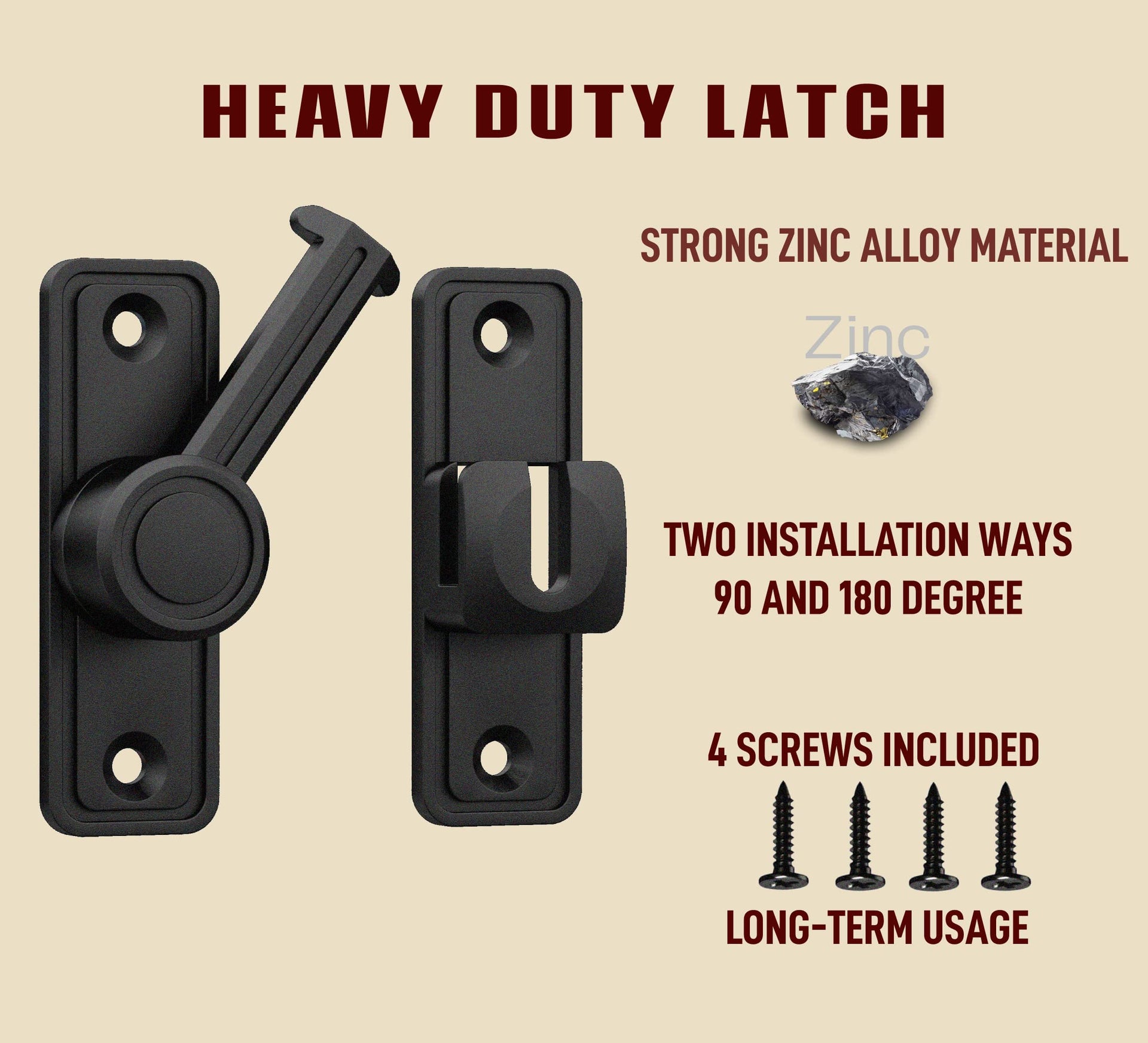 Barn Door Privacy Latch
