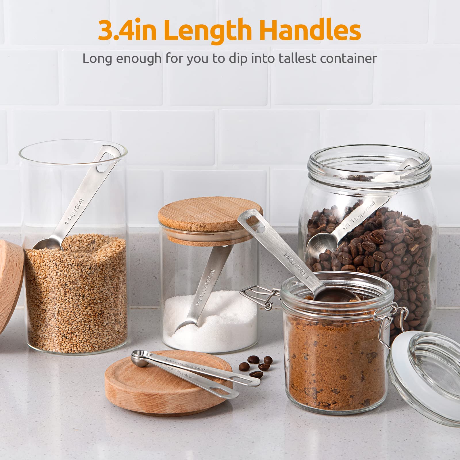 18 8 Stainless Steel Measuring Spoons Set of 7