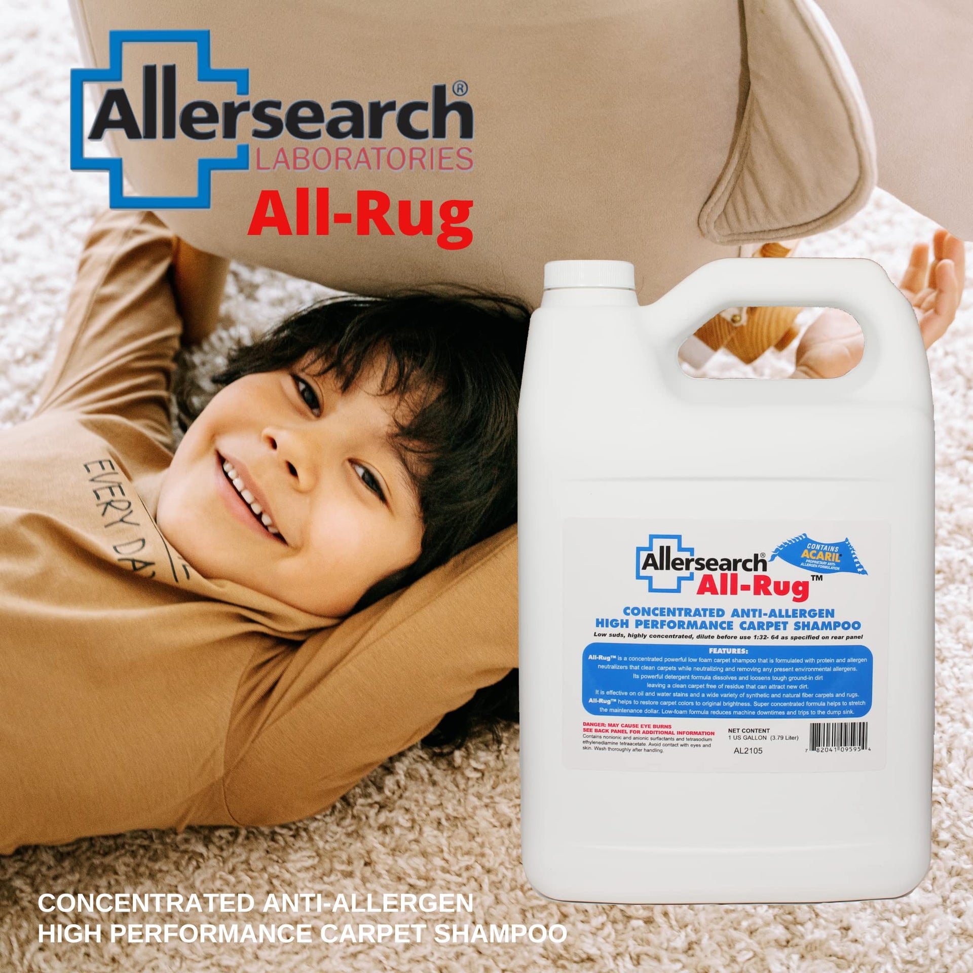 All-Rug Anti-Allergen Concentrated Carpet Shampoo 1 Gallon (128 Oz) (128 Fl Oz)
