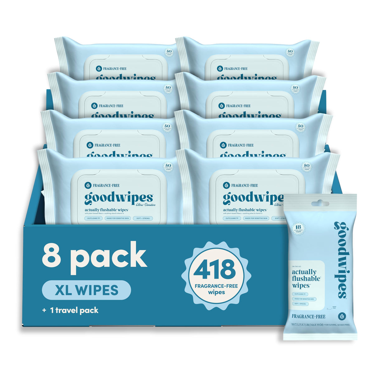 Flushable Wipes (418 Count)