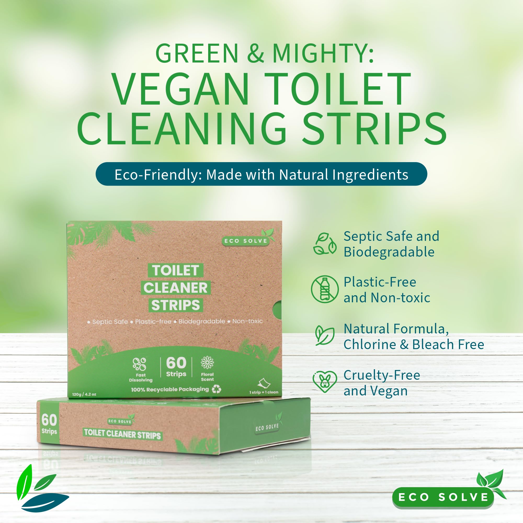 Natural Toilet Bowl Cleaner Strips (60 Count)