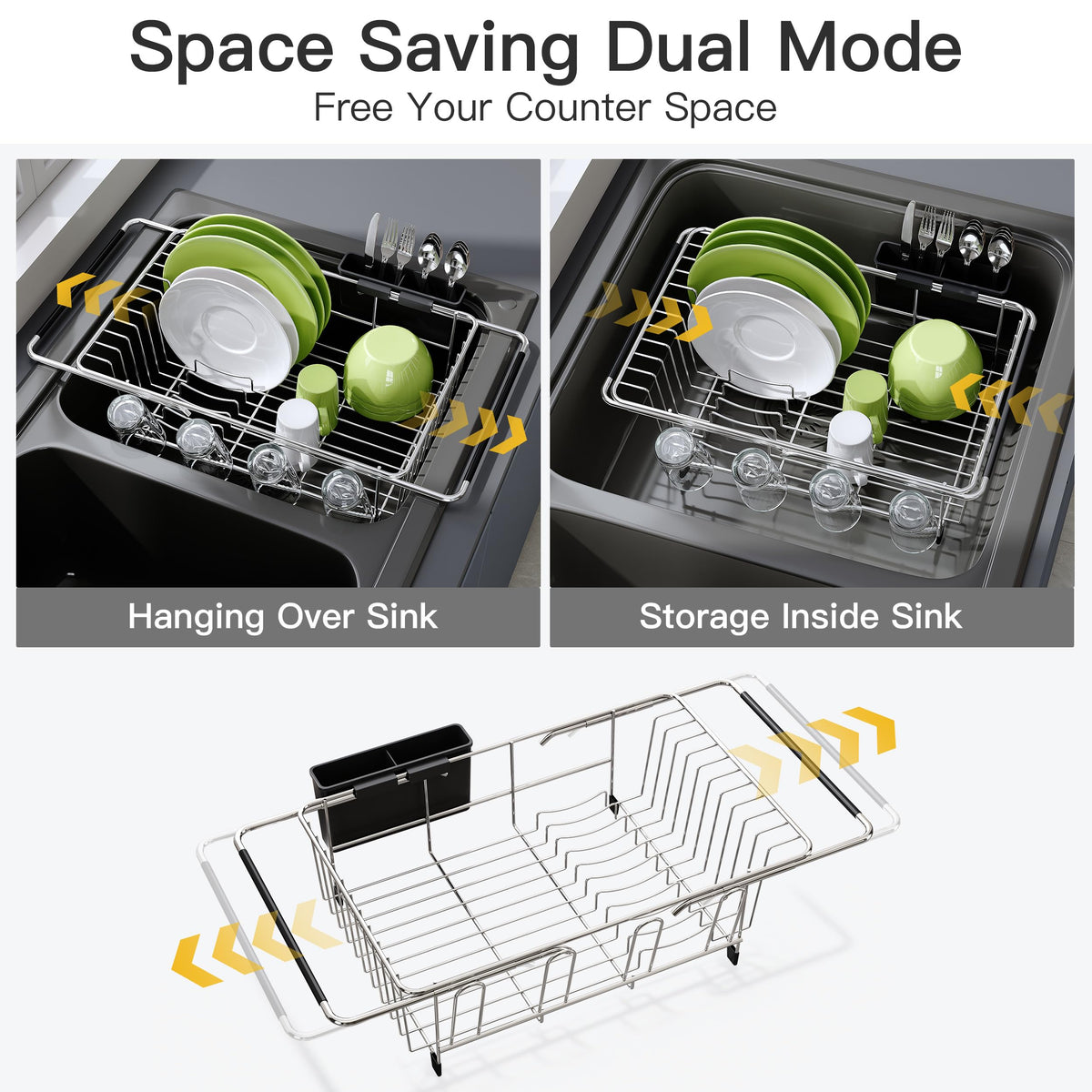 Dish Drying Rack in Sink