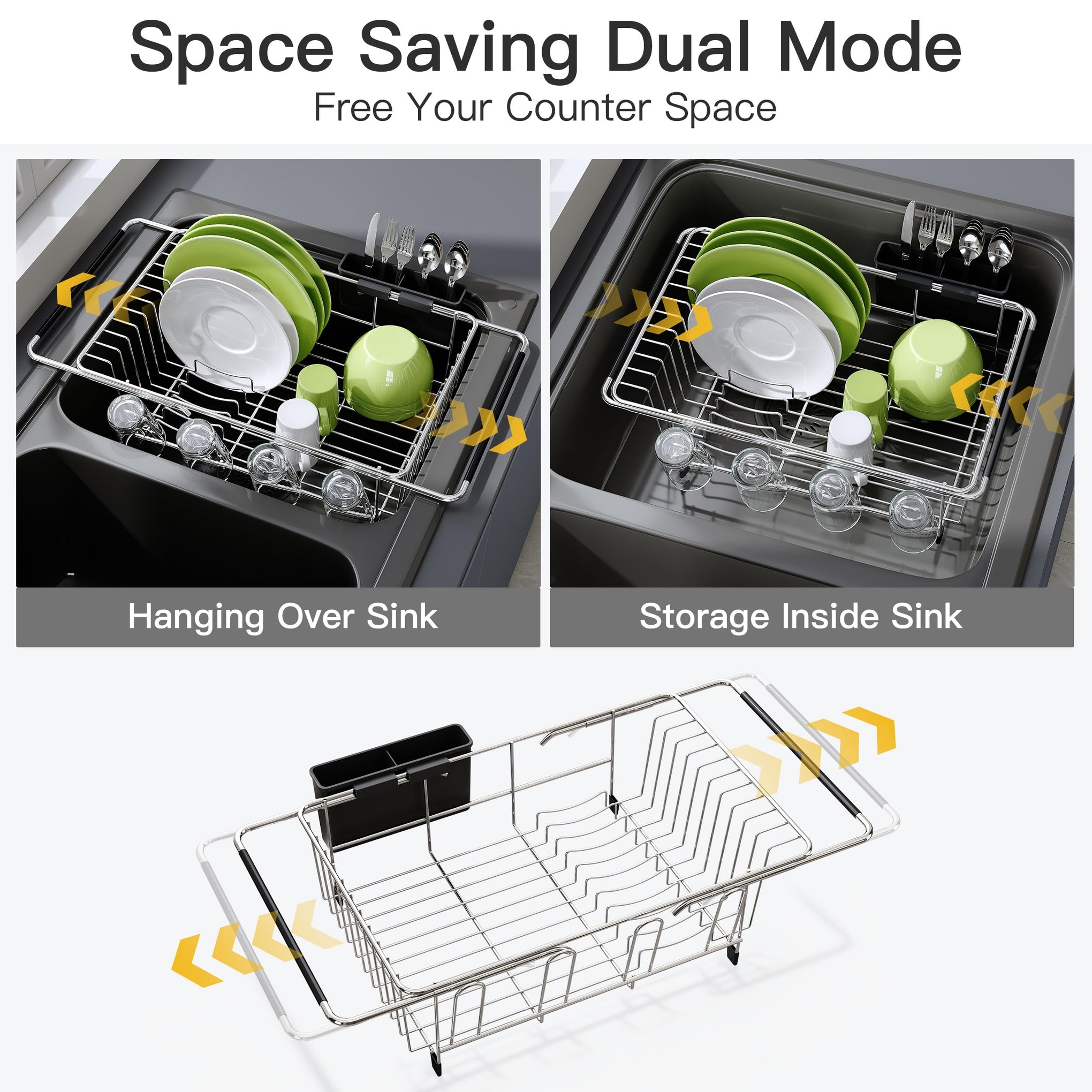 Dish Drying Rack in Sink