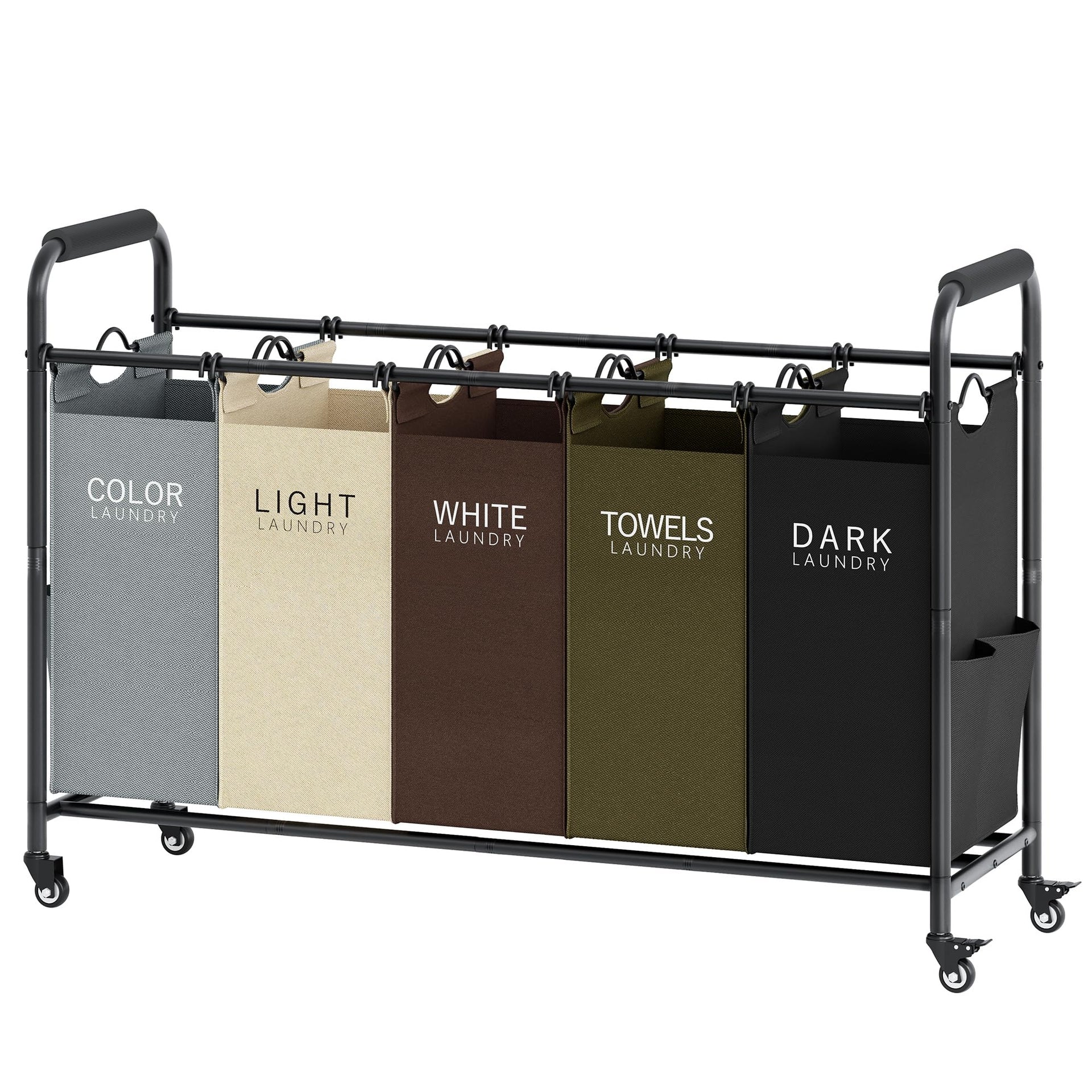 5 Bag Laundry Sorter Cart