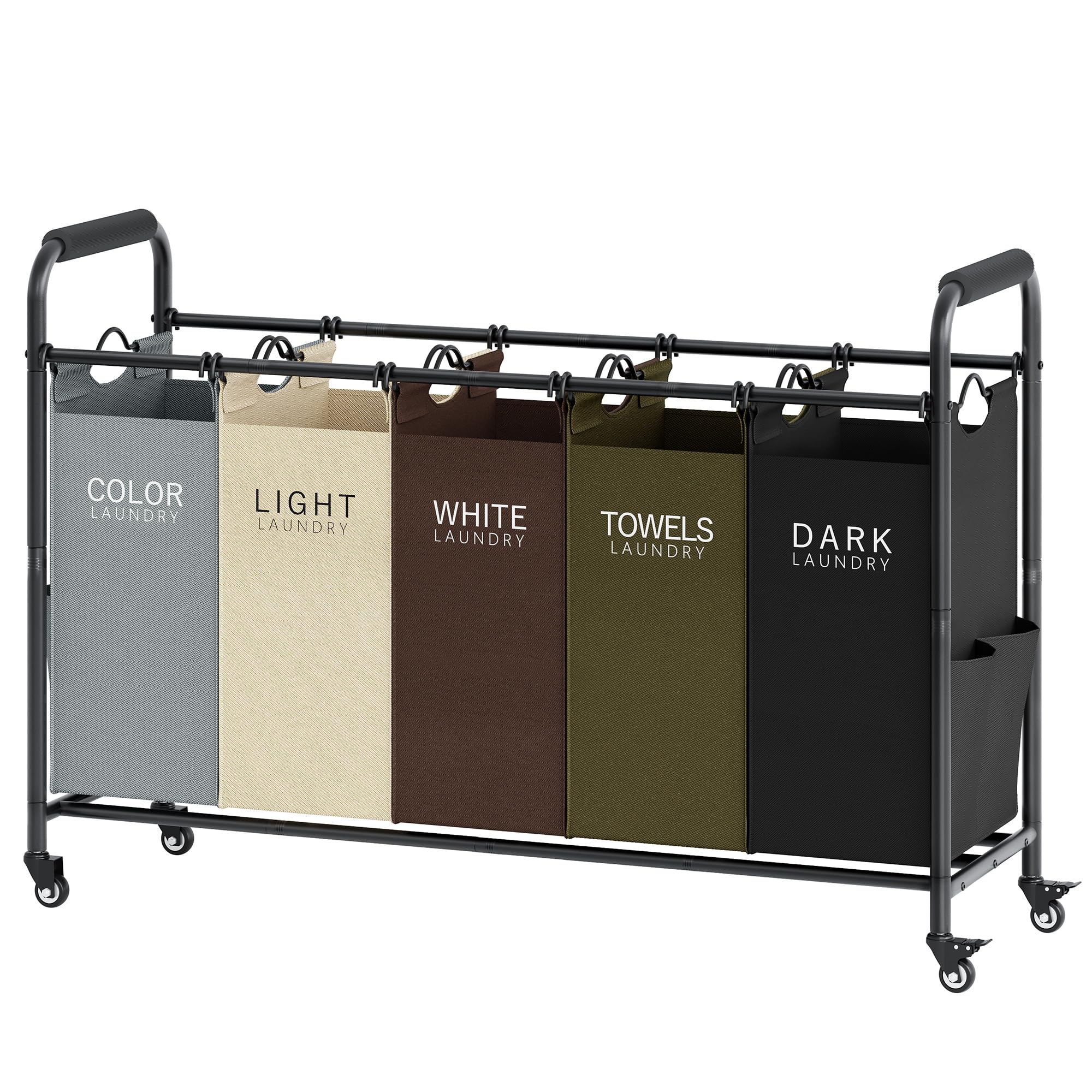 5 Bag Laundry Sorter Cart