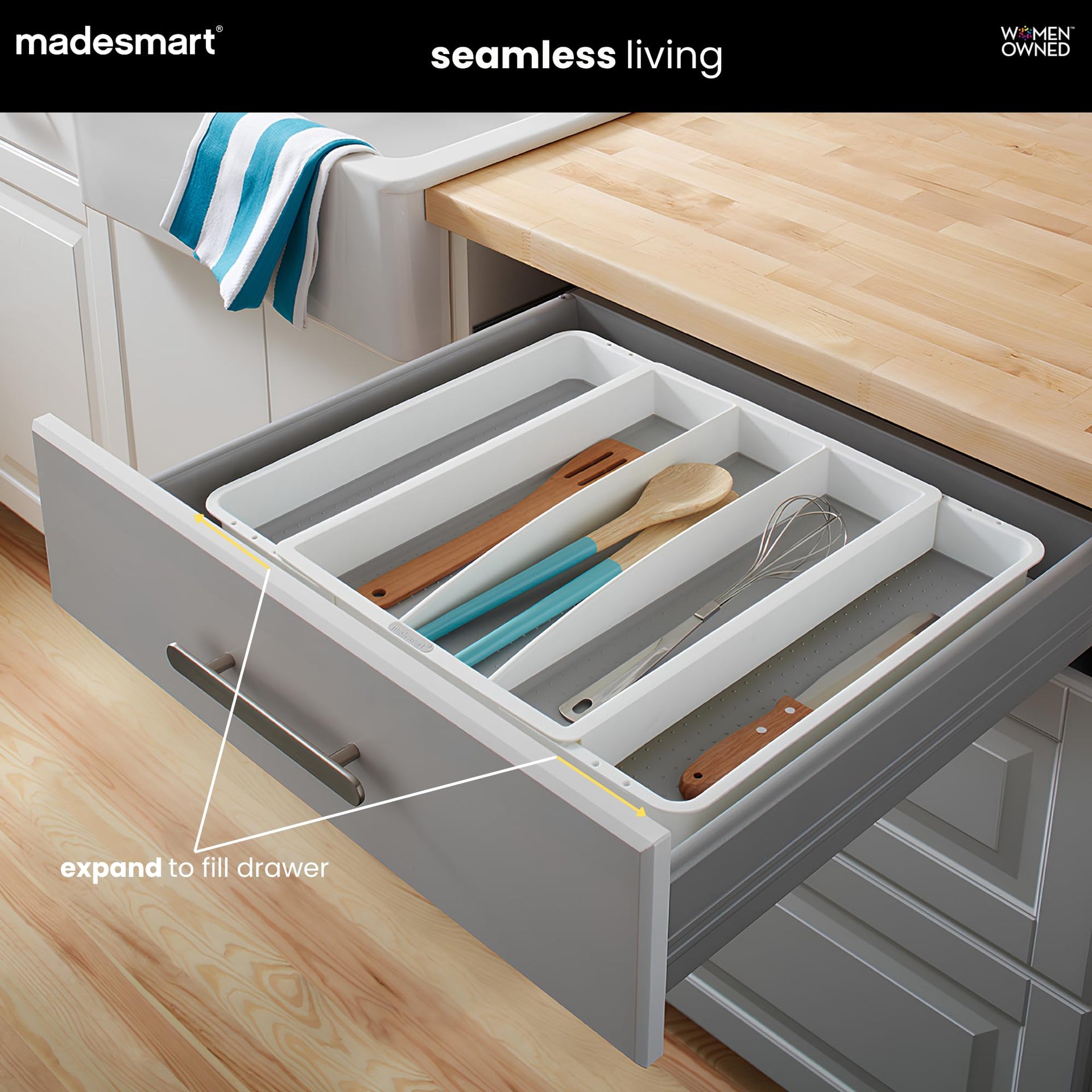 Classic Expandable Compartment Utensil Tray