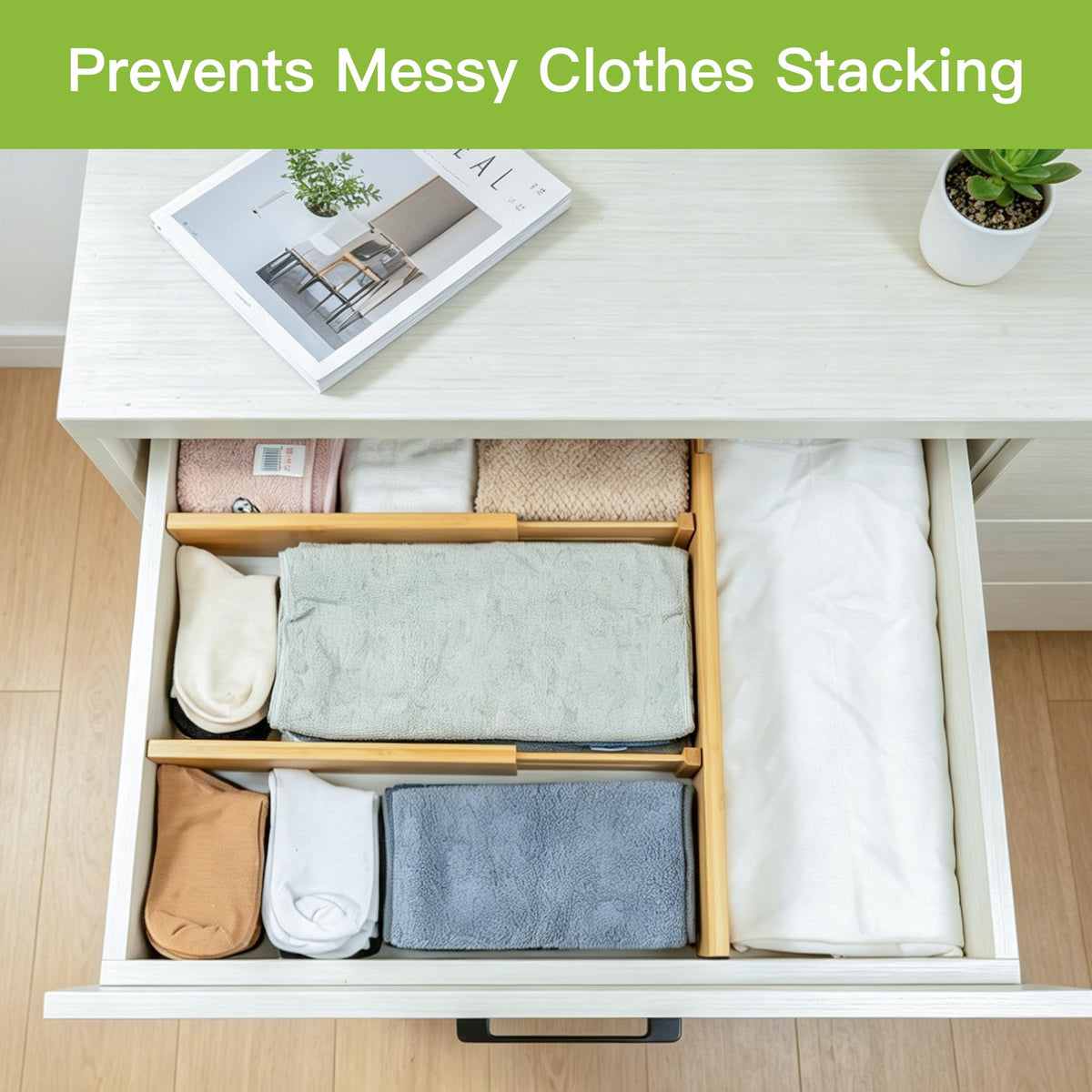 Bamboo Dresser Drawer Dividers