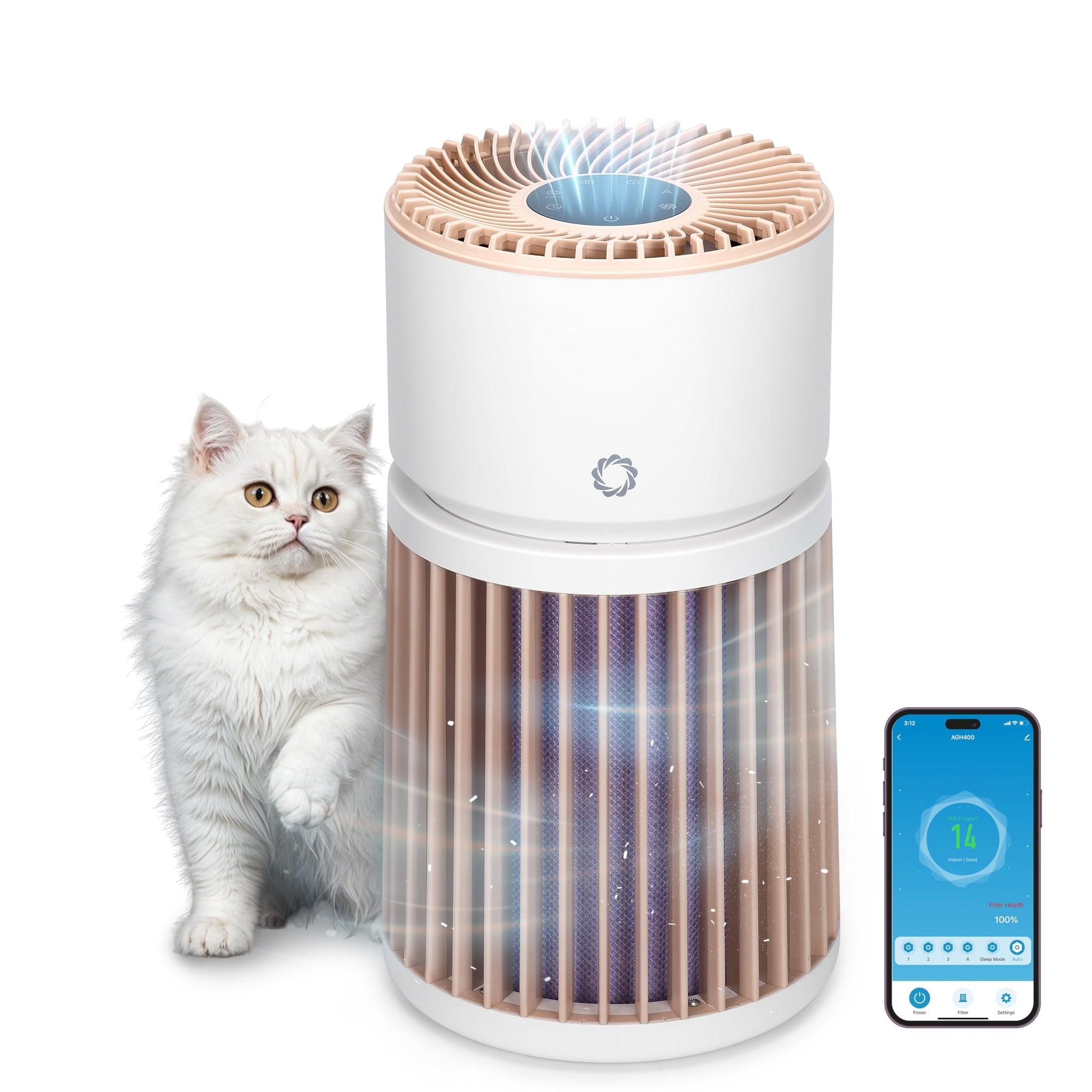 Pet Air Purifier H13 HEPA Up to 2000 sq.ft