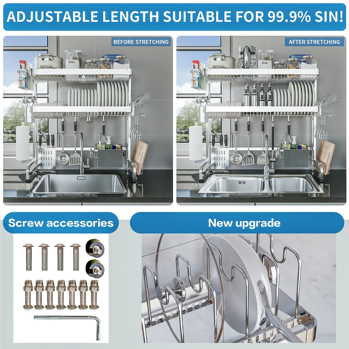 Over The Sink Dish Drying Rack