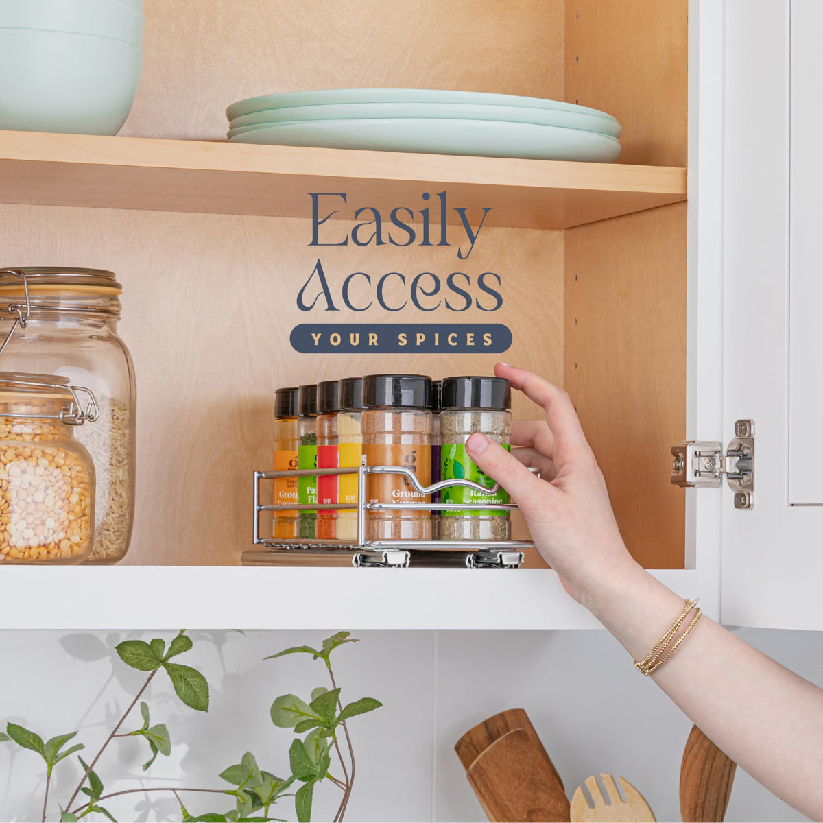 Pull Out Cabinet Organizer for Spices
