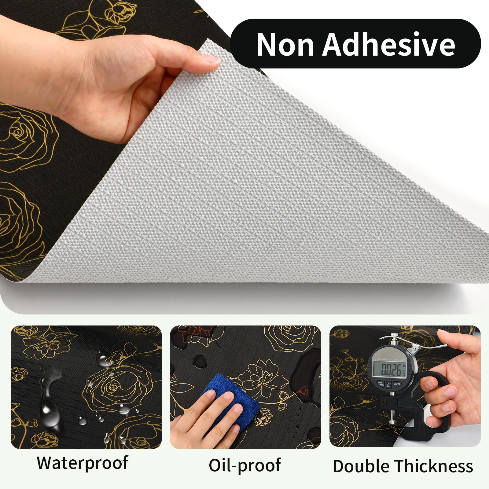 Shelf Liners for Kitchen Cabinets 23.6in x 30FT Non Adhesive Drawer Liner (30 Foot)