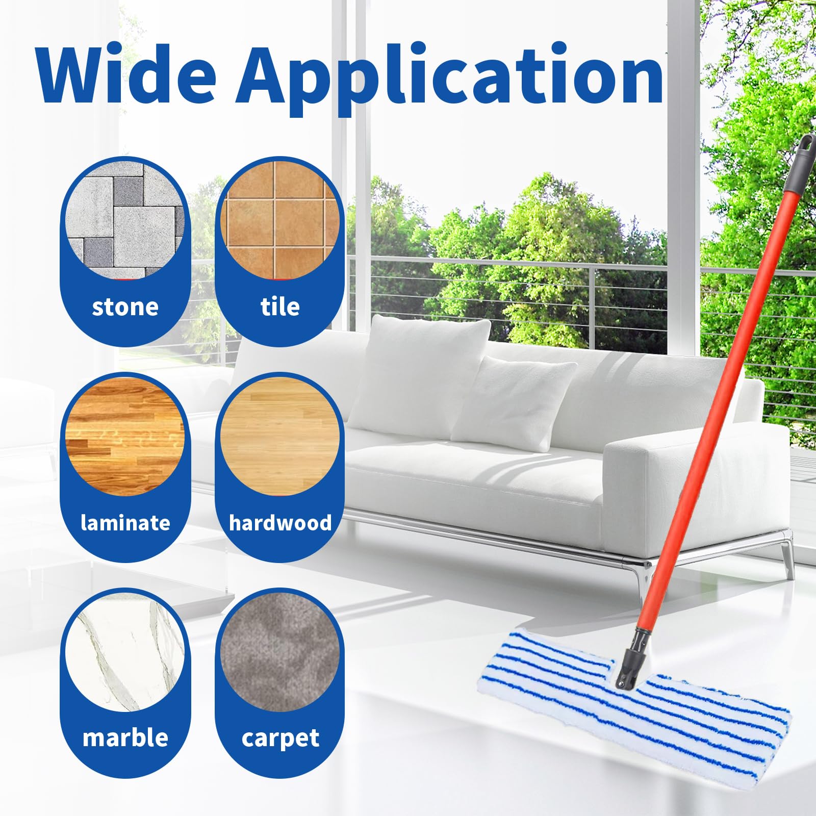 4 Pack Microfiber Mop Pads for O Cedar Mop Replace Head (4 Count) - ModHome Supplies