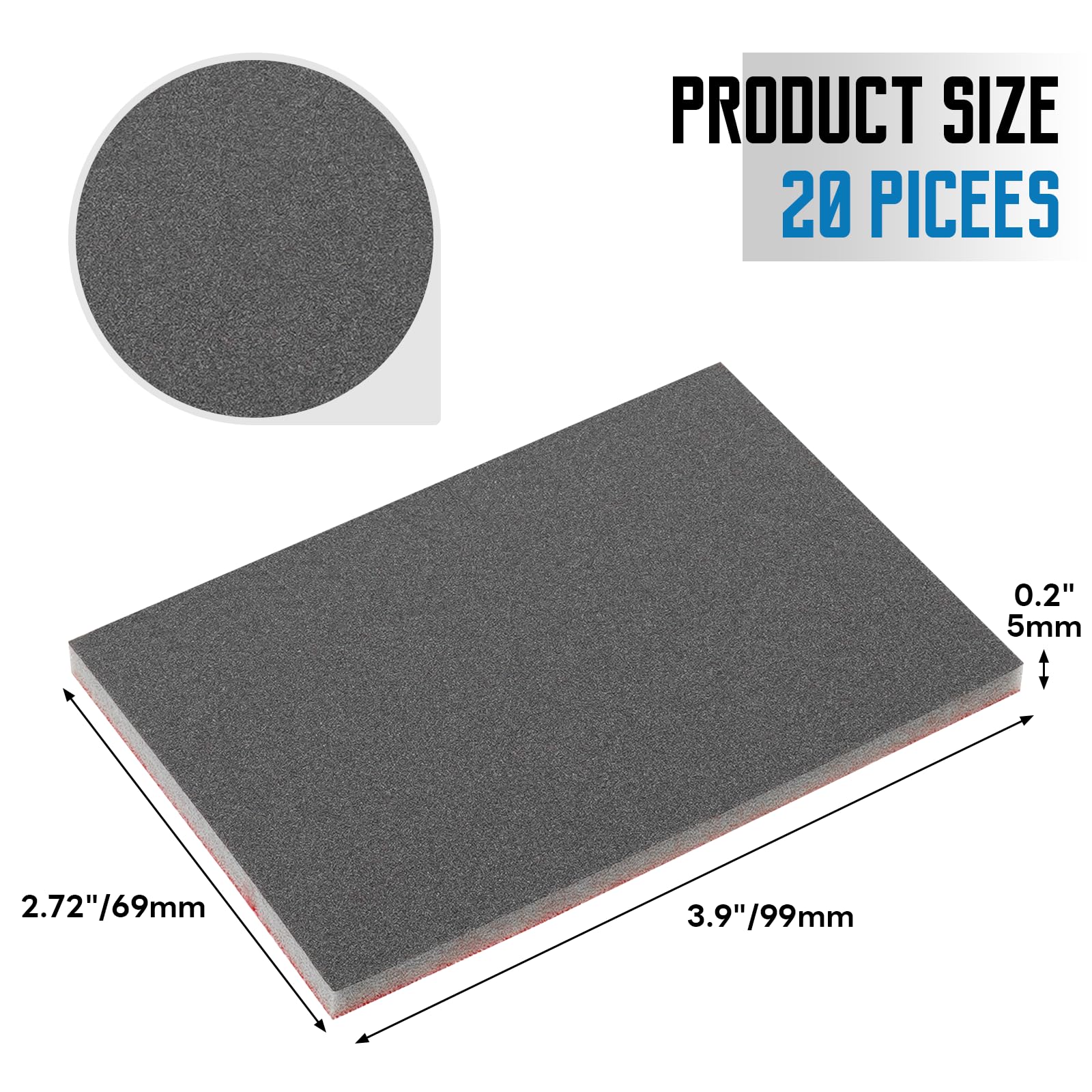 20Pcs Sanding Sponge (20 Count)