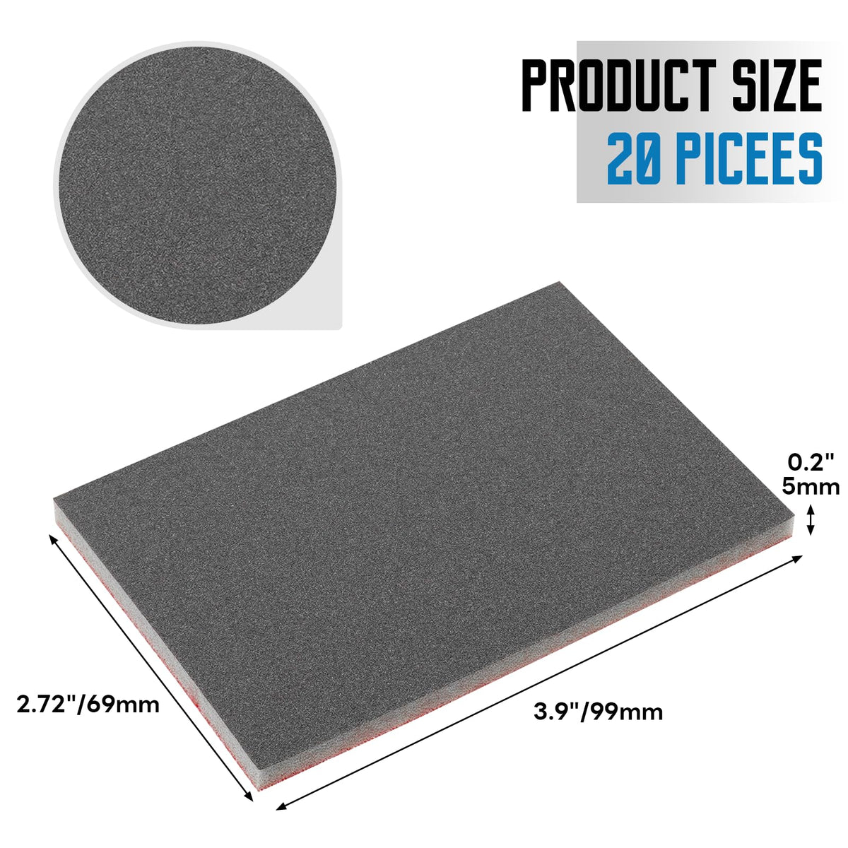 20Pcs Sanding Sponge (20 Count)