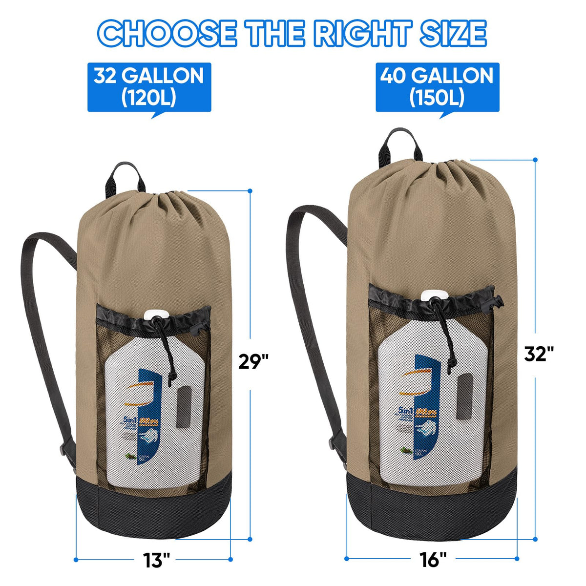 120L Laundry Bag Backpack
