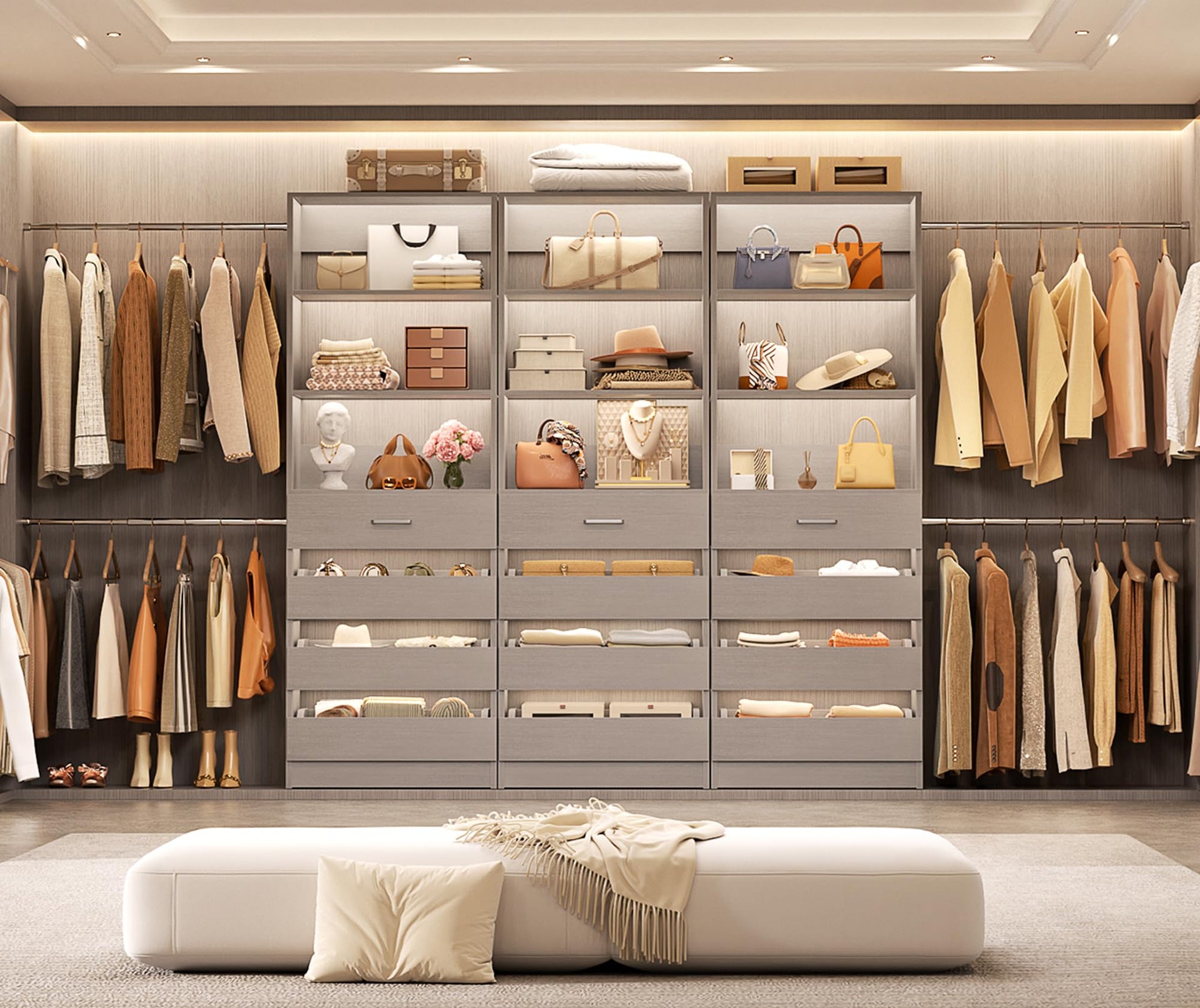 Closet System with 12 Drawers