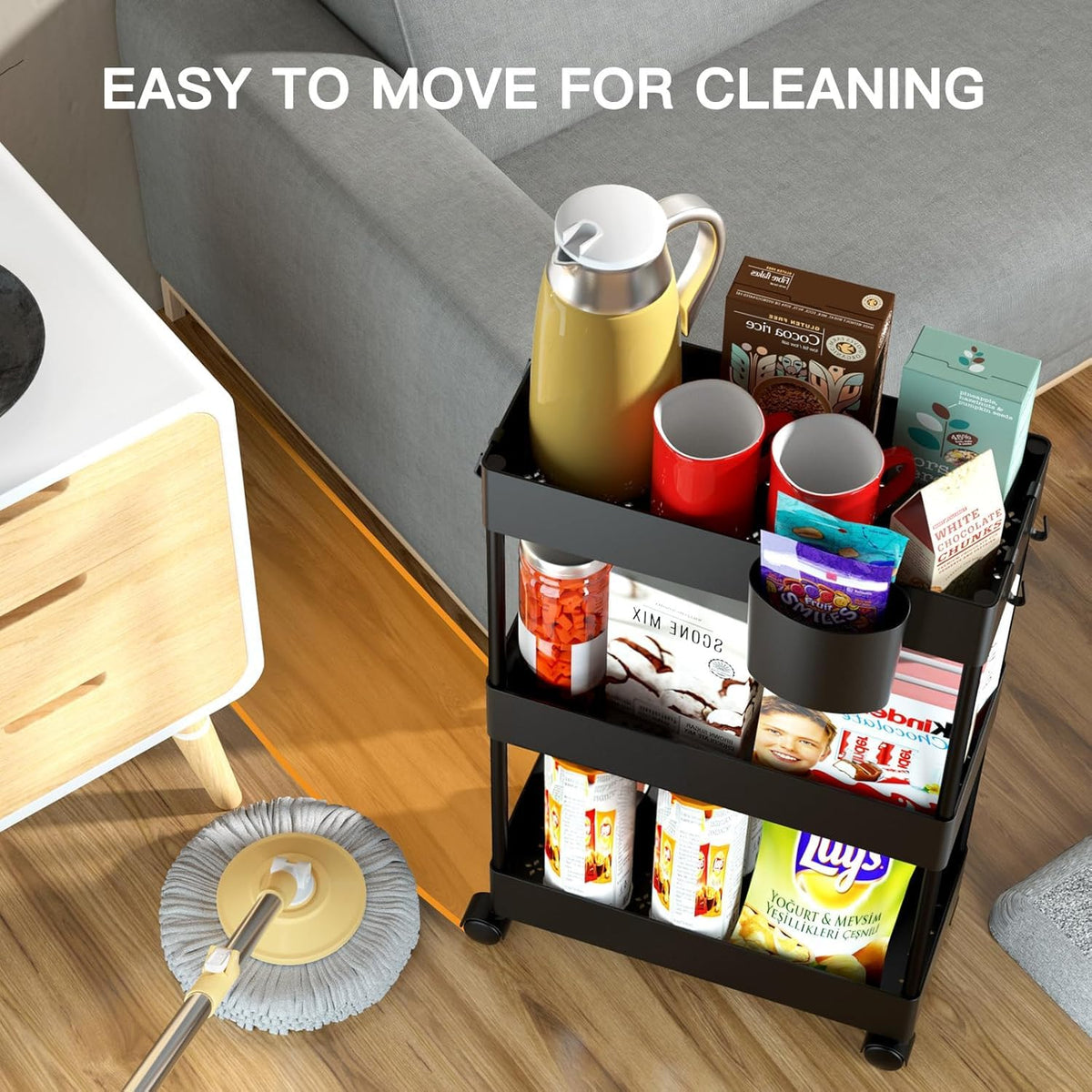 3 Tier Bathroom Storage Cart