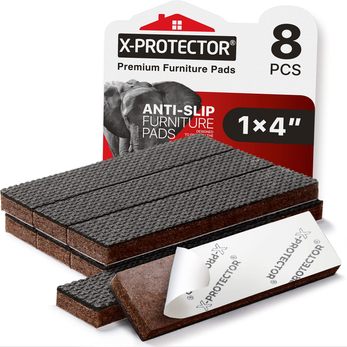 Non Slip Furniture Pads 8 PC 1”x 4” (8 Count)